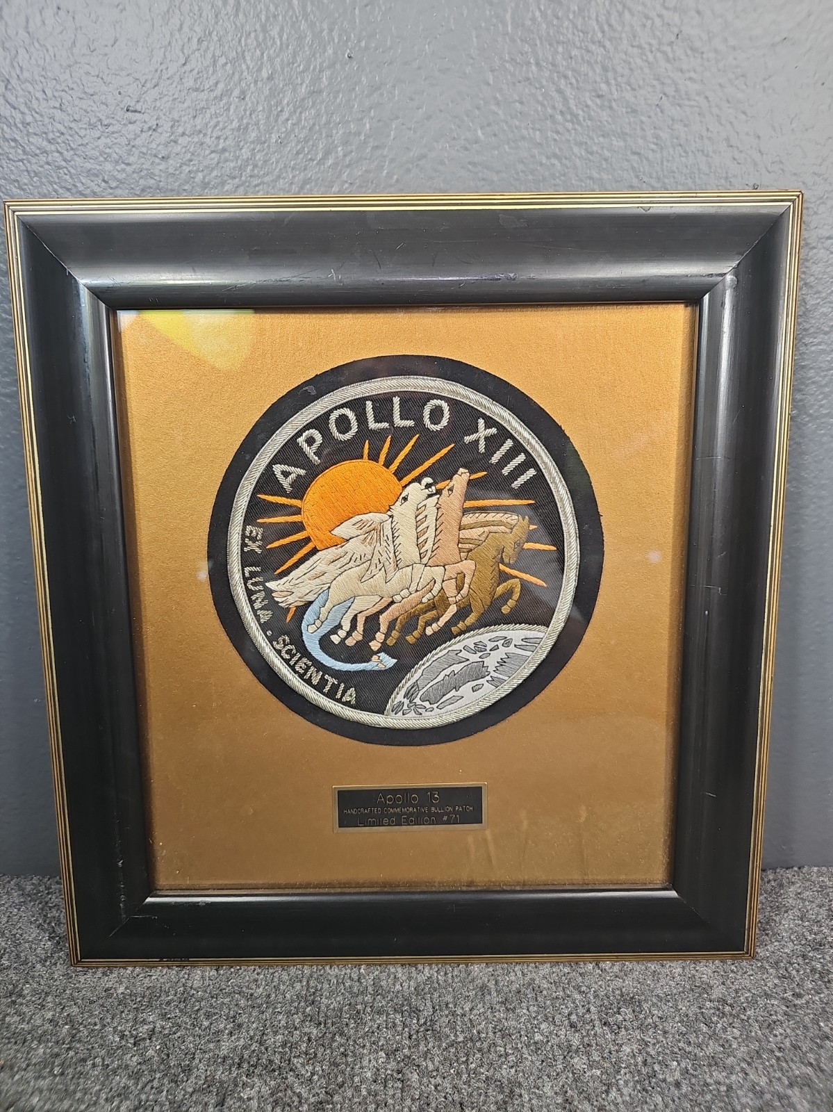 RARE Vtg NASA Apollo 13 Bullion 3D Patch Plaque Limited Edition /100 