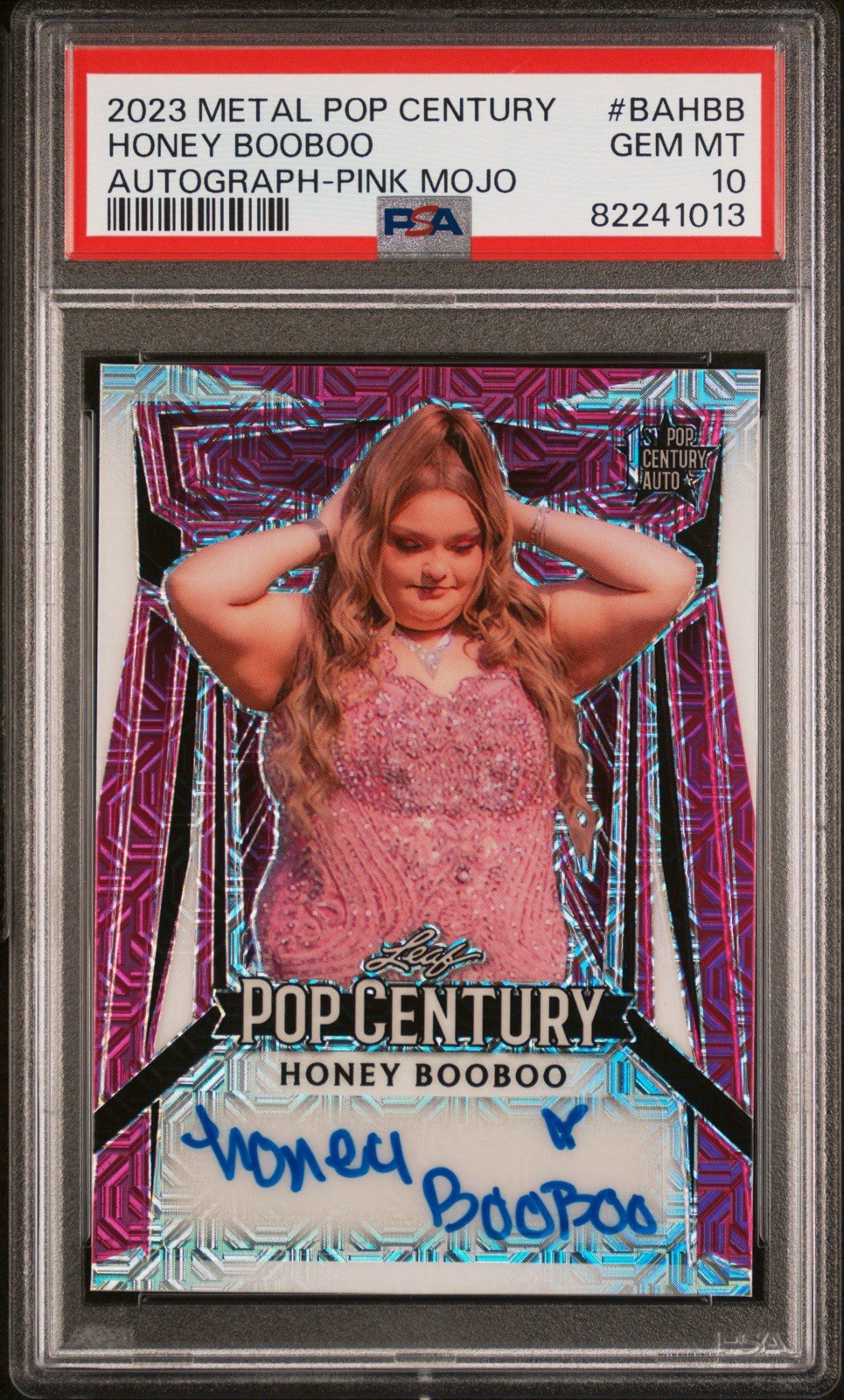POP 1 ⭐️ PSA 10 Leaf Pop Century Honey BooBoo Autograph Pink Mojo THE HOLY GRAIL
