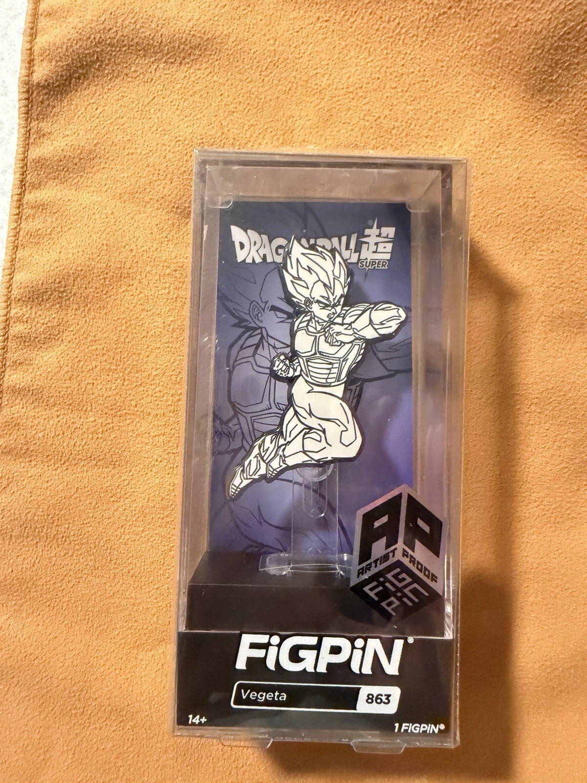 Rare Artist Proof AP Figpin Vegeta (863) Black & White Dragon Ball SDCC 2022 Pin
