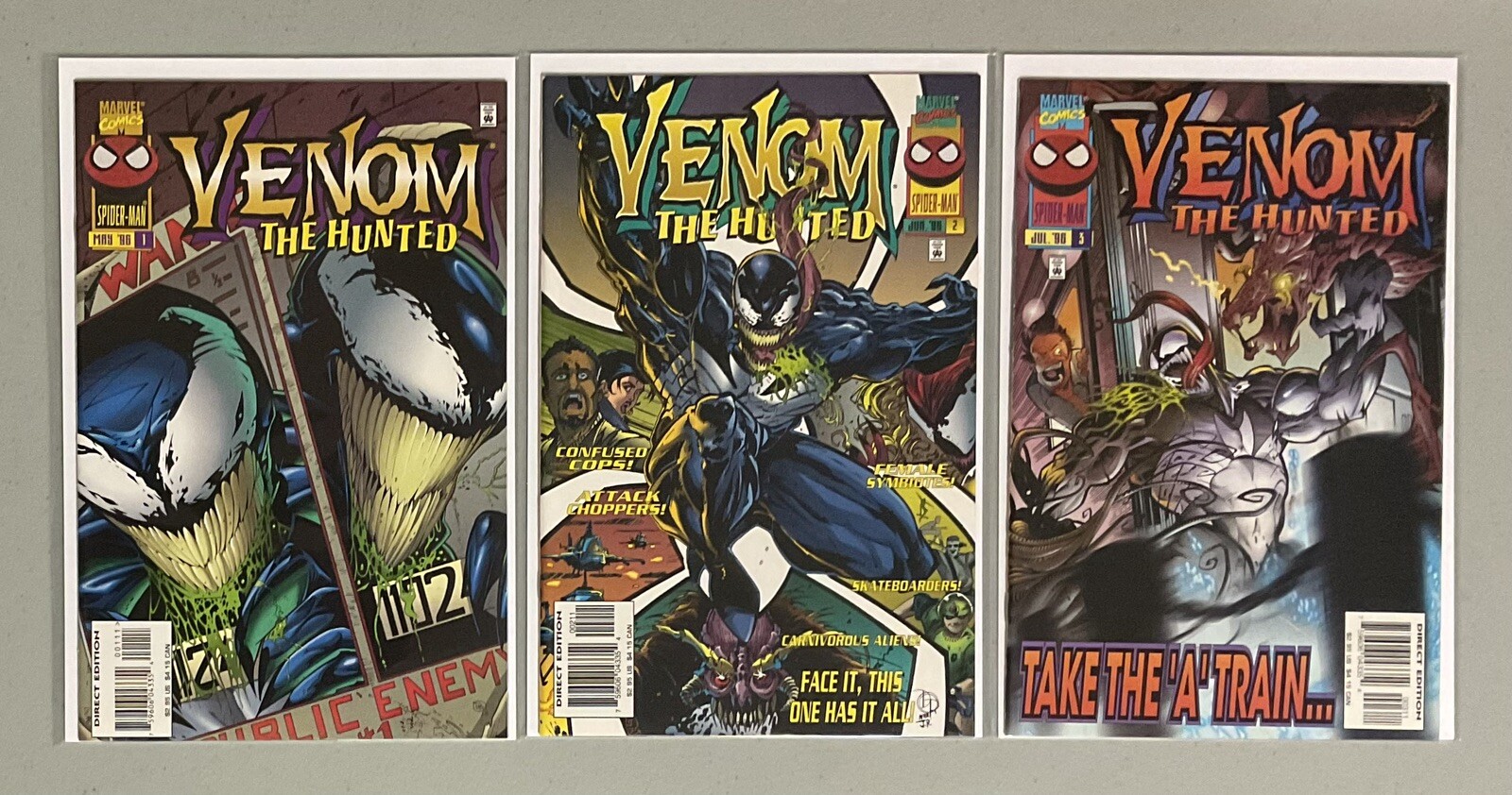 🔥MCU Comic Keys🔥Venom: The Hunted #1 2 3 (1996)🔥NM-(9.2-9.4)🔥1st Xenophage