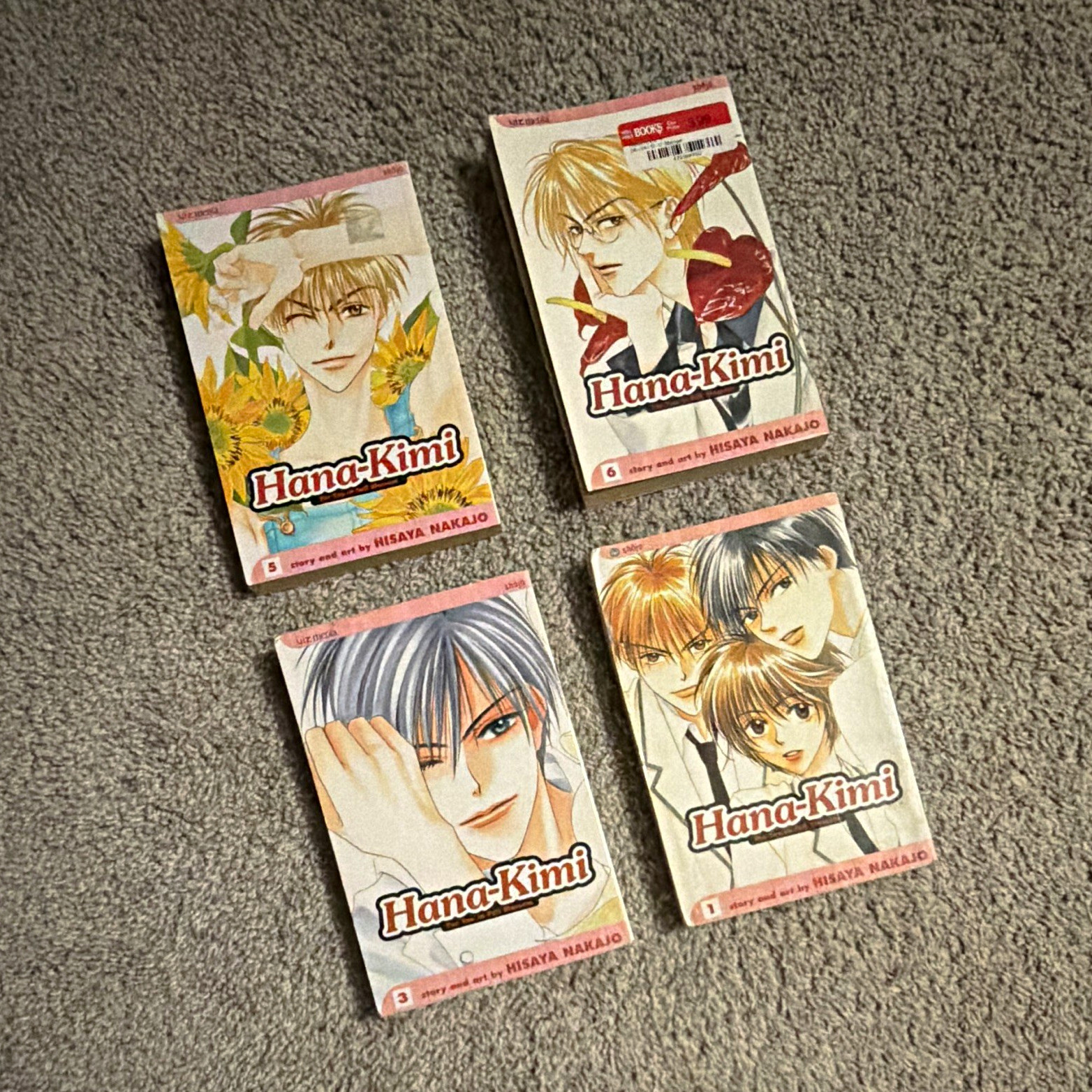 Hana-Kimi Manga Lot Vol 1 3 5 6 Hisaya Nakajo VIZ Media Softcover English