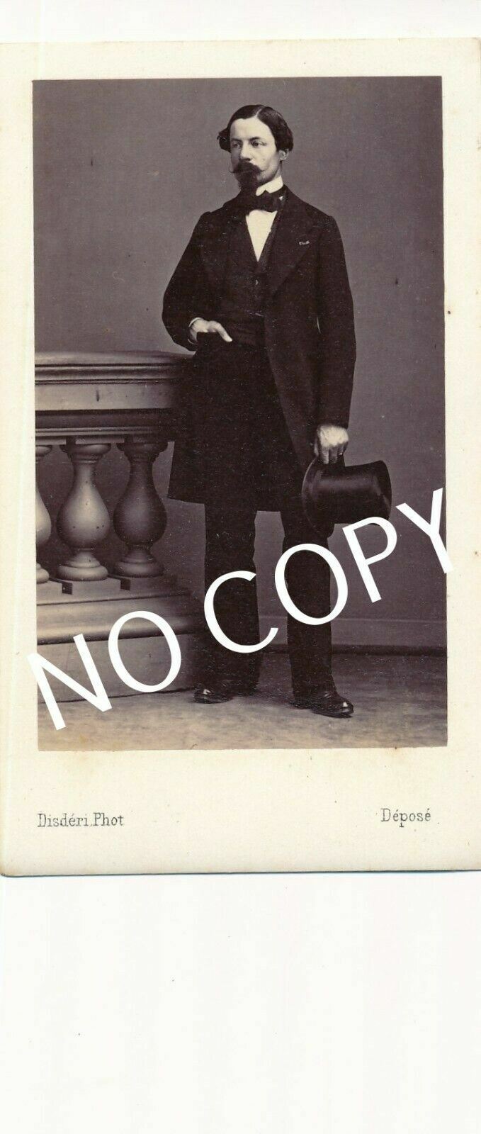 CDV Photo Marquis de Seve (?) sh. sign. Atelier Disdéri Paris B 1.41