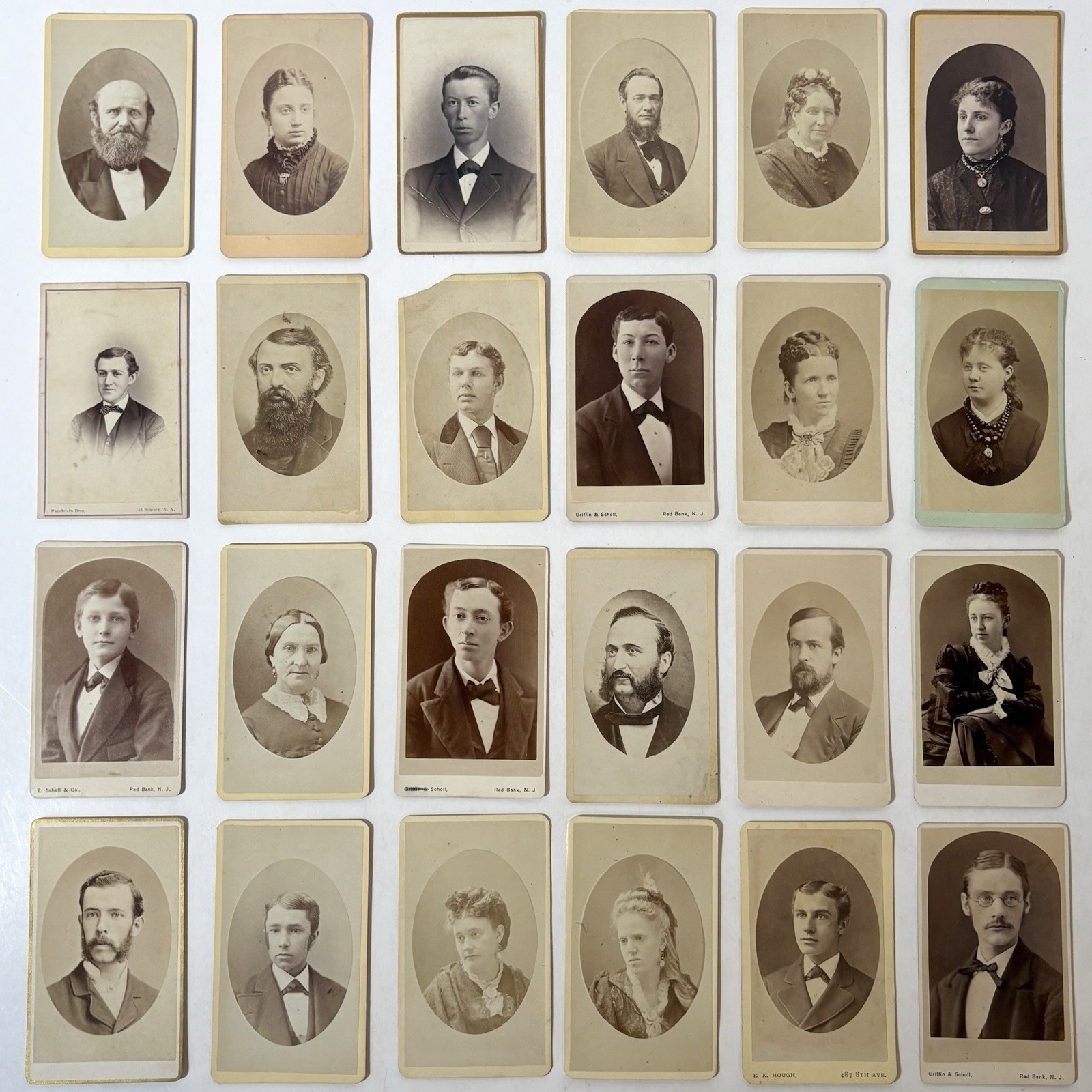 Antique CDV Photos Lot 20 1800’s Same Family New Jersey NJ NY Estate Portraits