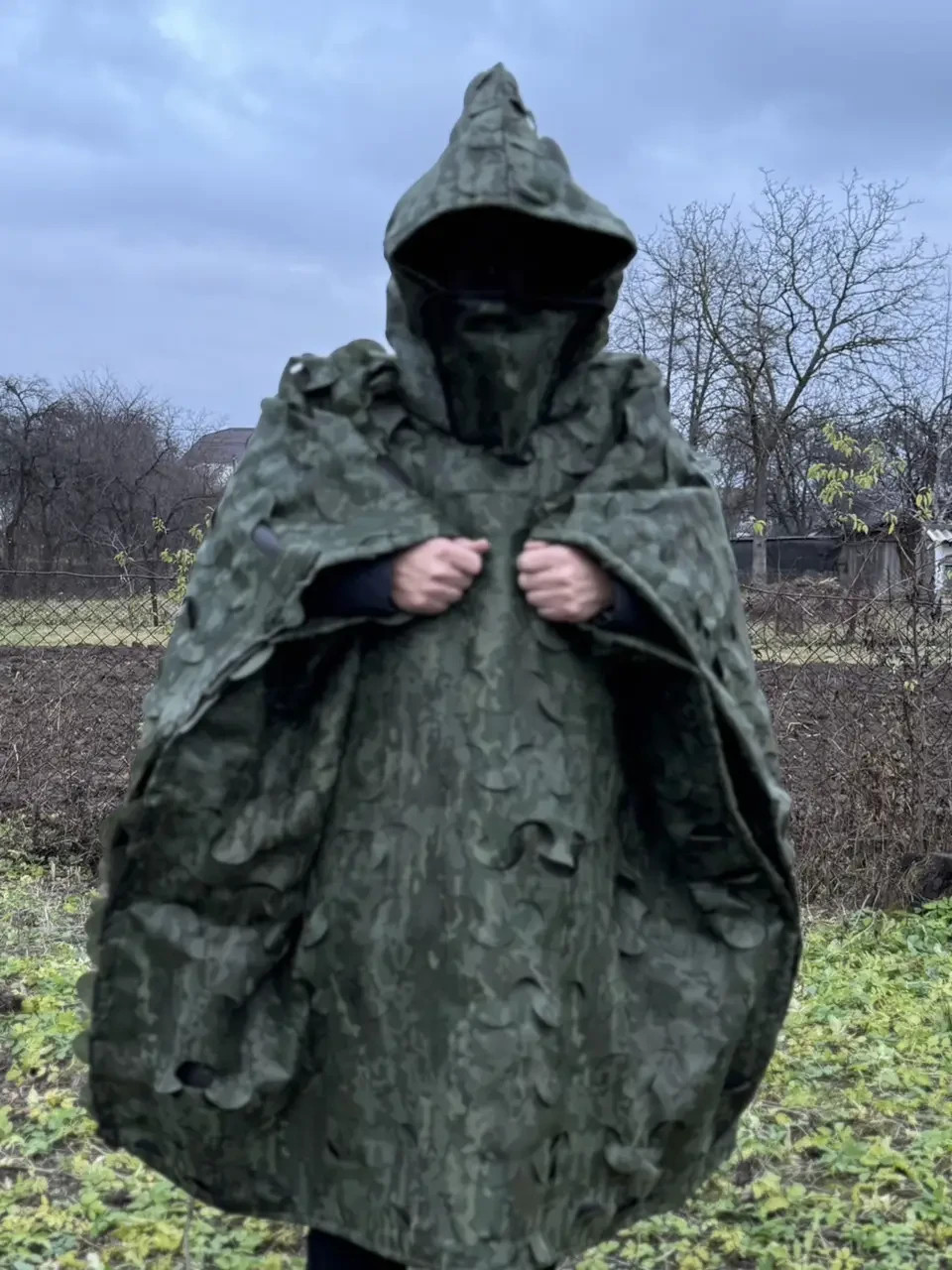 Anti-Thermal Imaging Poncho Camouflage Cape Thermal Imaging Protection💛💙