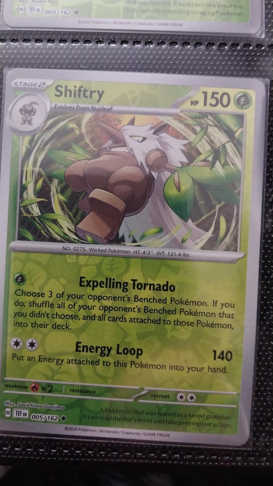 Shiftry Reverse Holofoil TEF 005/162 U NM