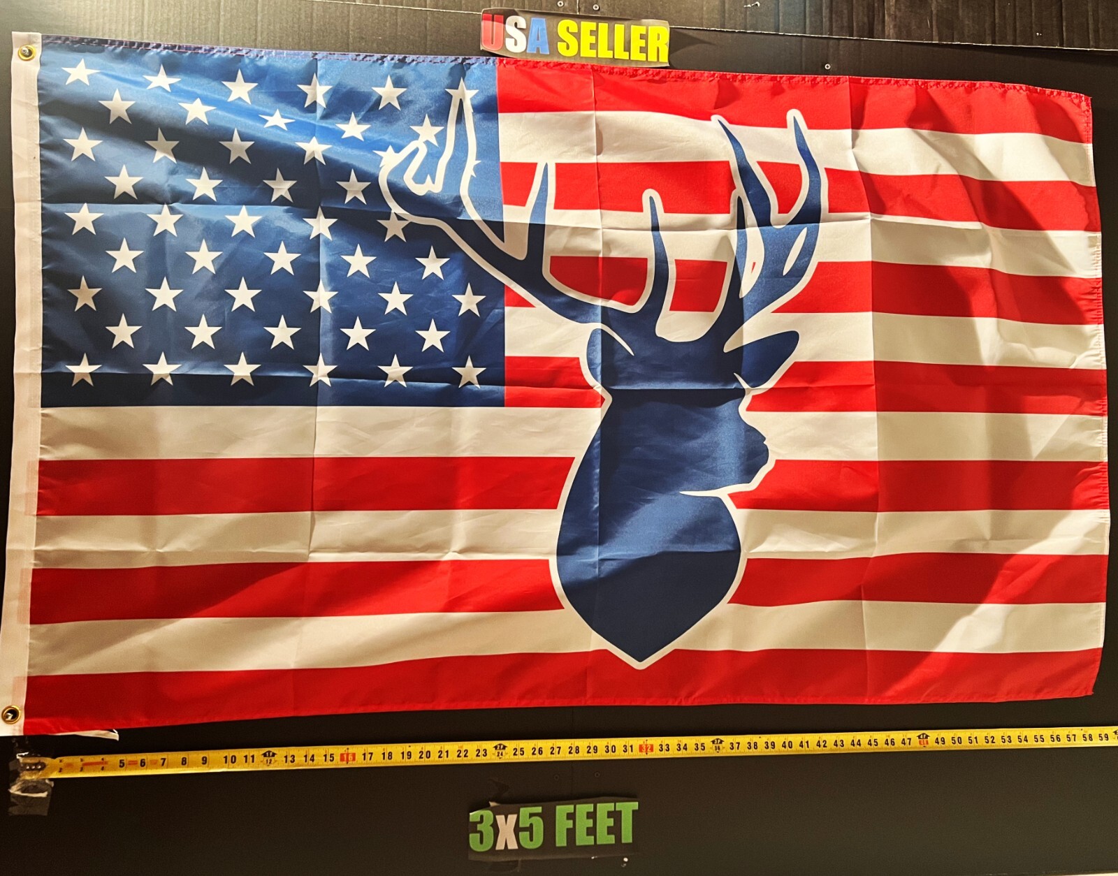 Hunting Flag FREE USA SHIP Deer Antler USA Turkey Outdoors Redneck USA Sign 3x5'