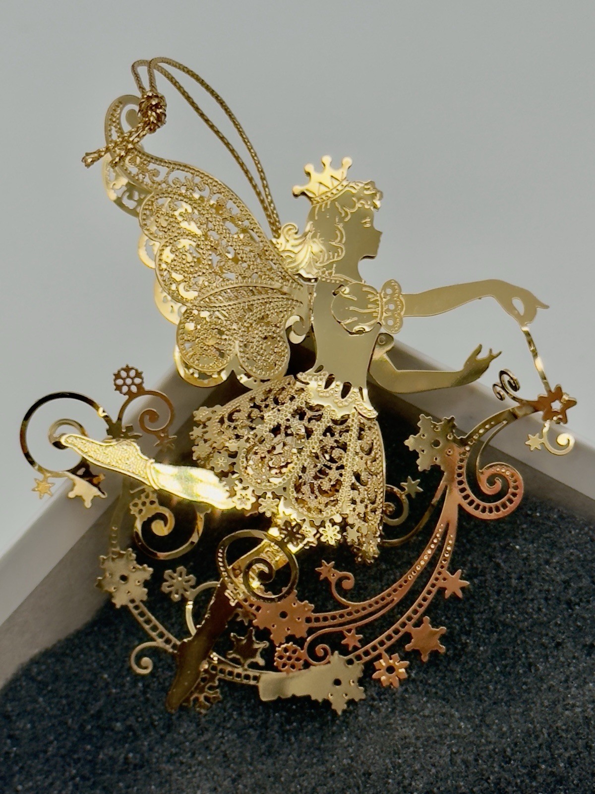 Fabulous Vintage Danbury Mint 23K Gold Christmas Ornament \'Sugar Plum Fairy’