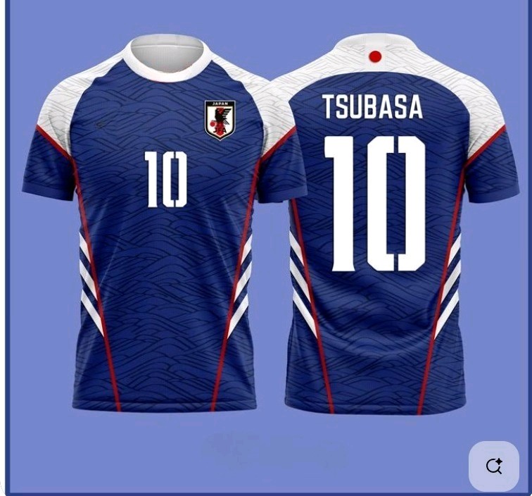 Captain Tsubasa Japan Team Football Jersey T-Shirt Olive Et Tom Adult/Kid