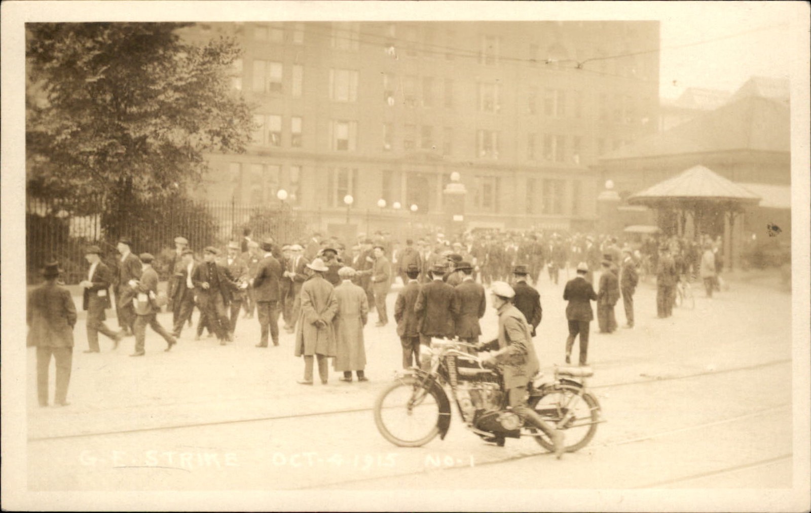 Schenectady New York NY GE Labor Strike c1915 Real Photo Vintage Postcard bhn