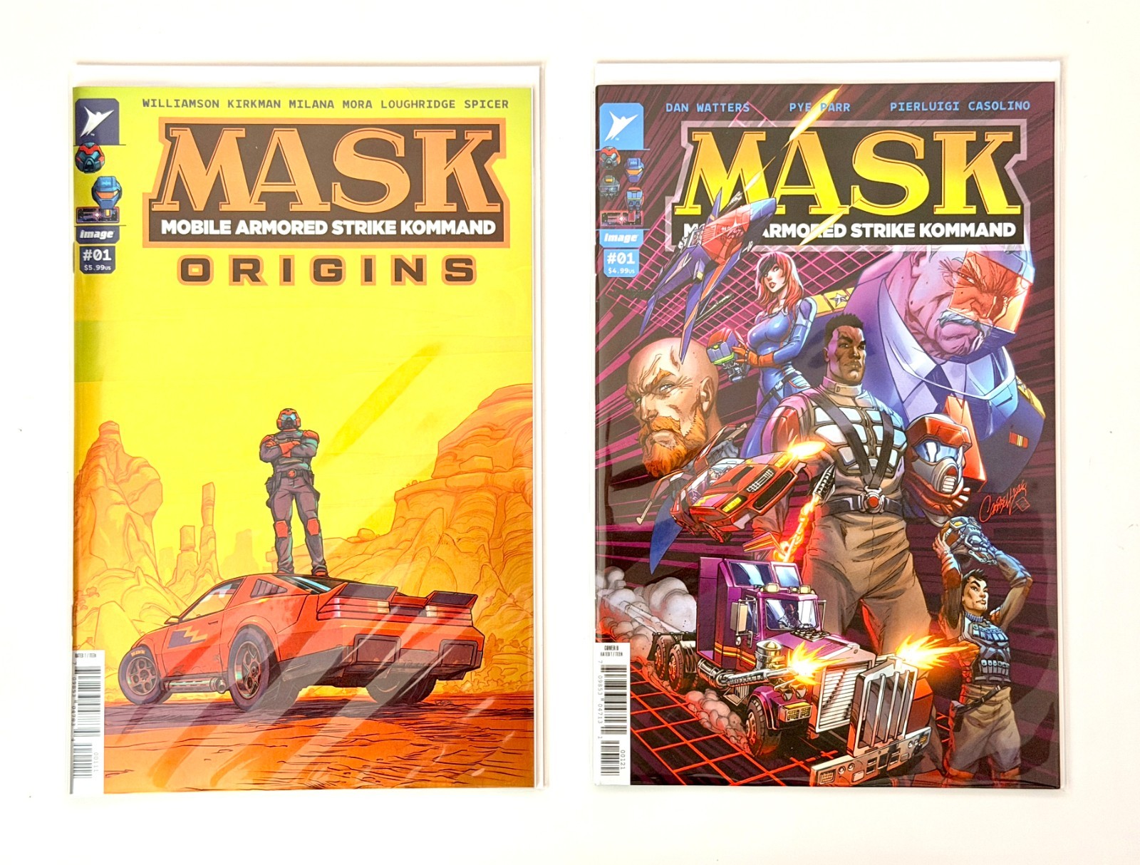 M.A.S.K. Origins #1 Foil + M.A.S.K. #1 Cover B Bundle Energon Universe NM