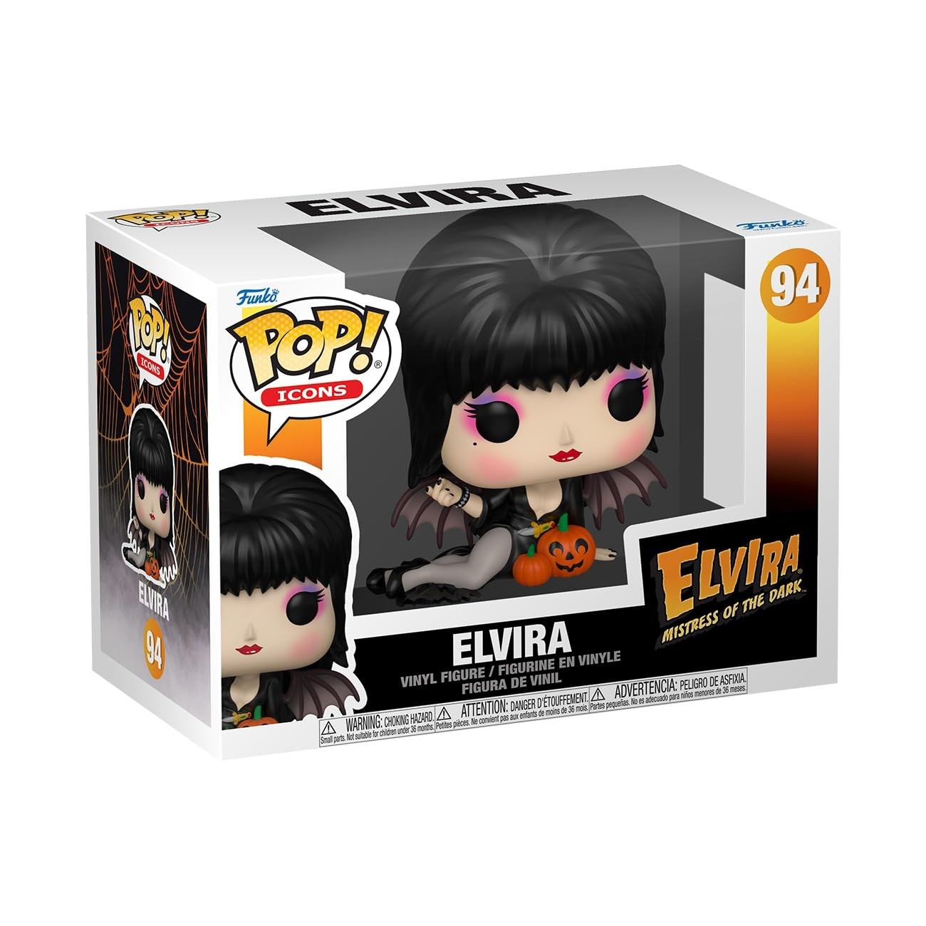 Funko Pop Icons: Elvira Mistress of The Dark - Elvira - Pumpkins - Collectable