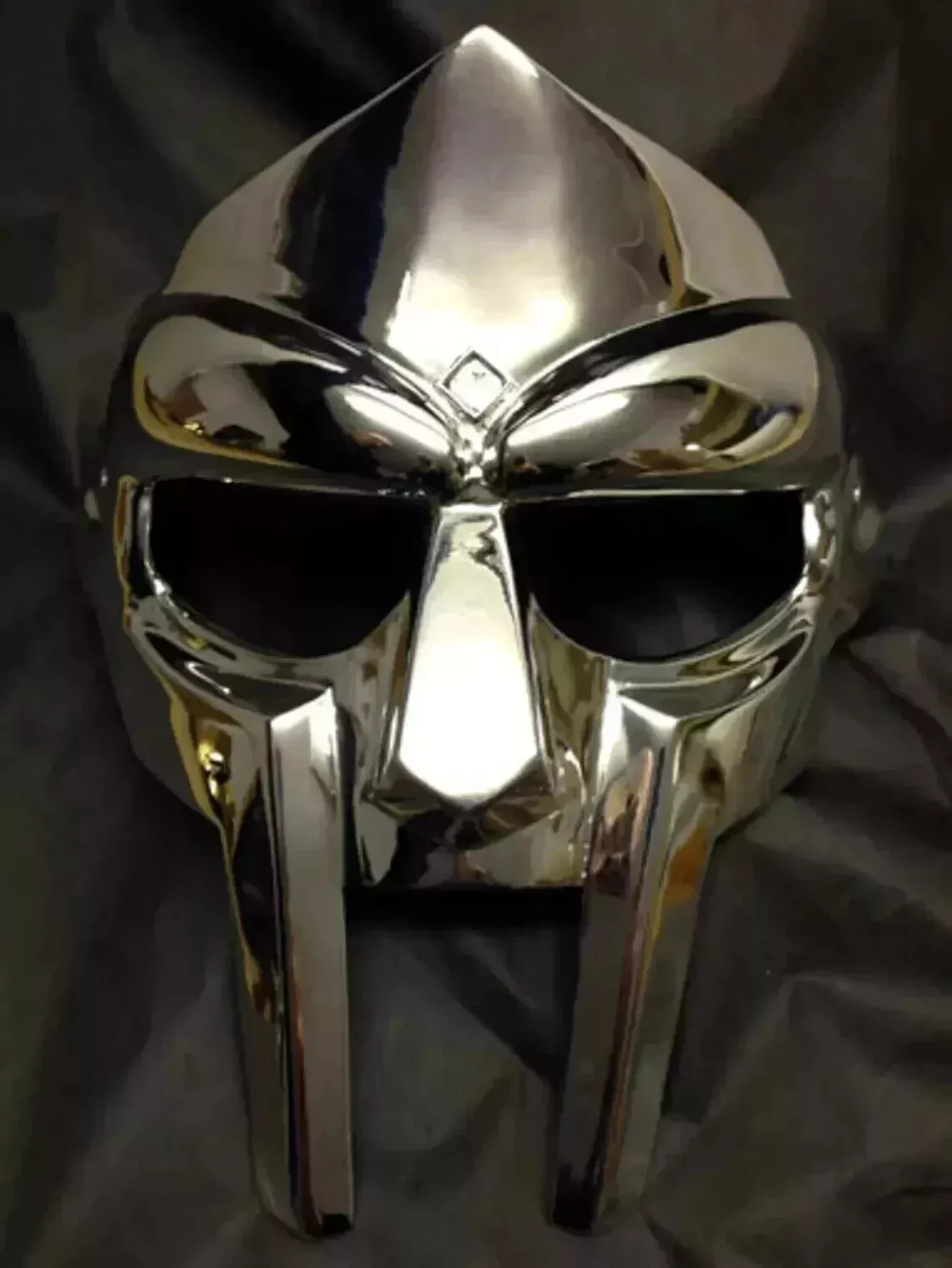 Halloween MF DOOM Mask Mad-Villain Steel Face Armor Medieval Hand-Forged Mask