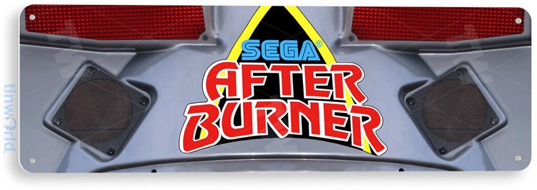 TIN SIGN After Burner Arcade, Retro, Console, Marquee, Game Room Decor, C241