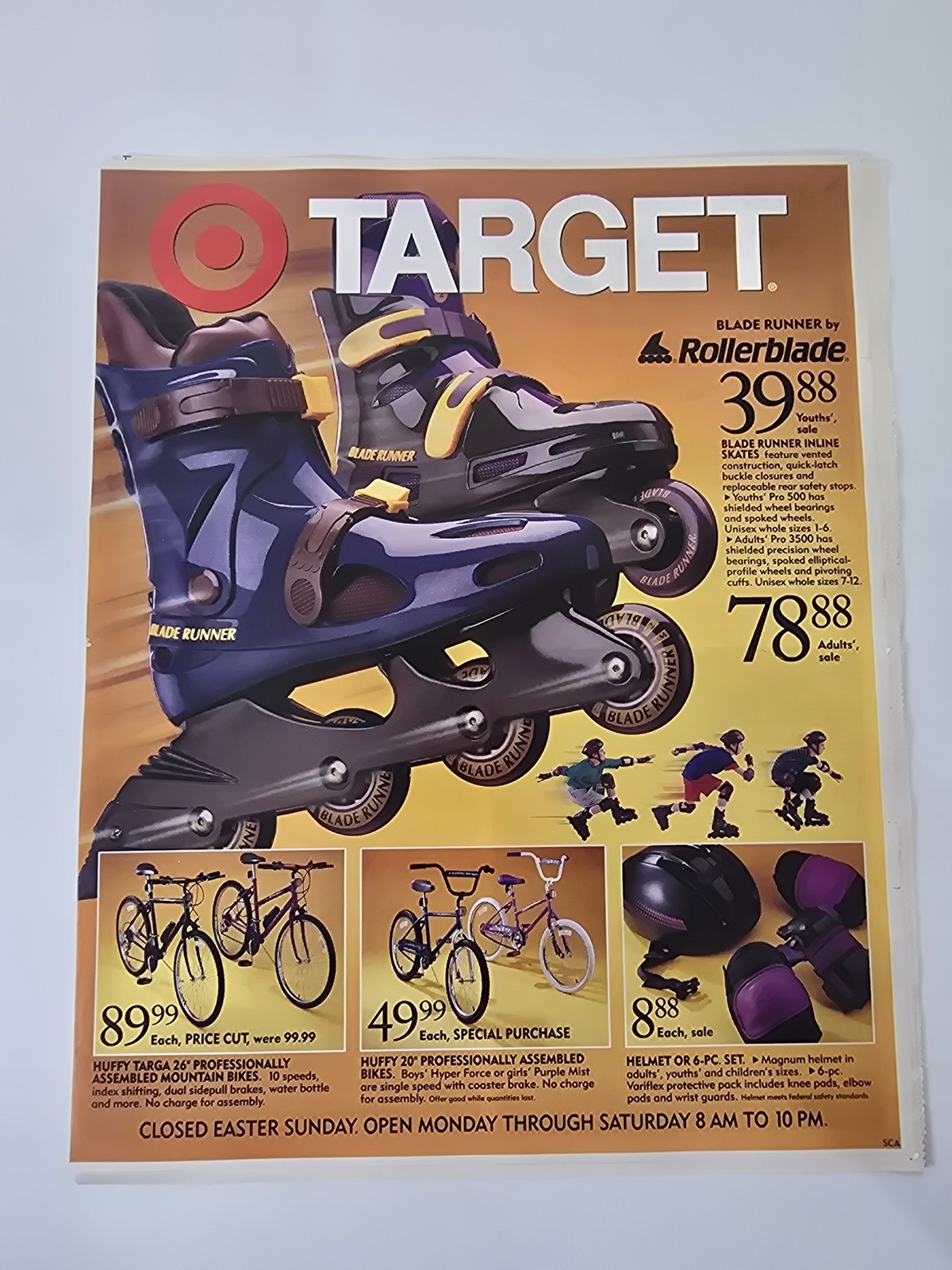 Target Rollerblade Blade Runner Inline Skates Catalog April 1995 Huffy Bikes