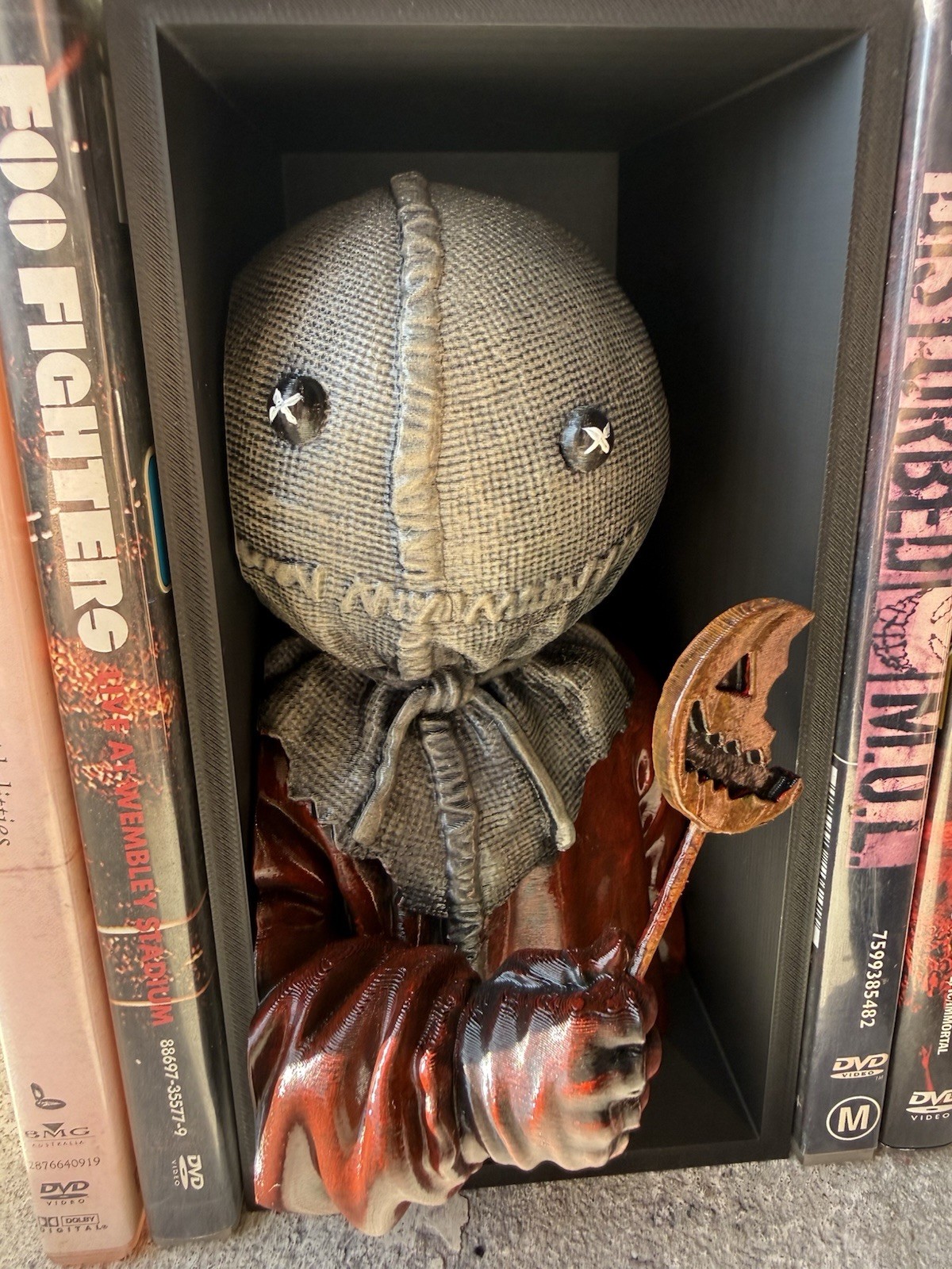 Horror Themed “Sam” Trick R Treat Inspired Handmade Book Nook/bookend