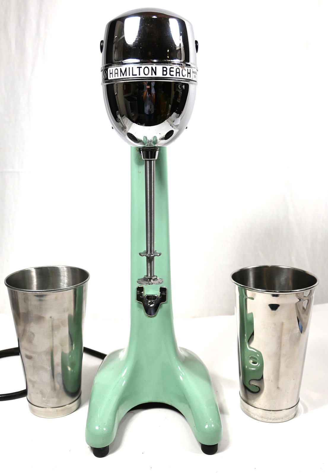 VINTAGE MCM HAMILTON BEACH MILKSHAKER Malt MAKER Drink Mixer MODEL 30 MINT GREEN