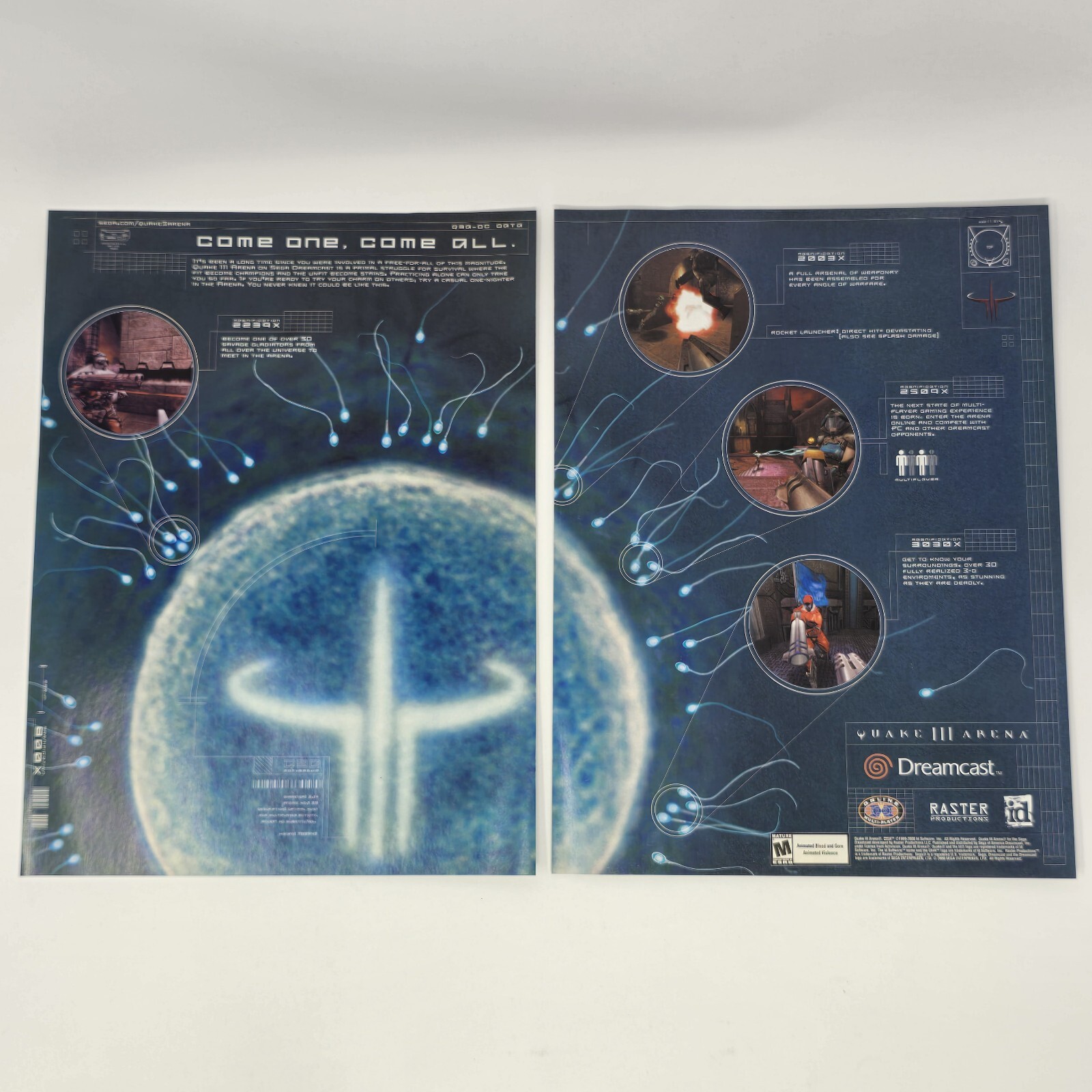 Quake III 3 Arena Sega Dreamcast Come One Print Ad/Poster Official Promo Art