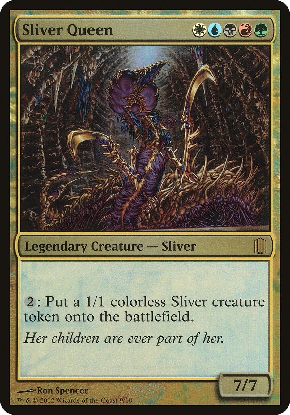 Sliver Queen (Oversized) [Commander's Arsenal Oversized] Foil Near Mint MTG