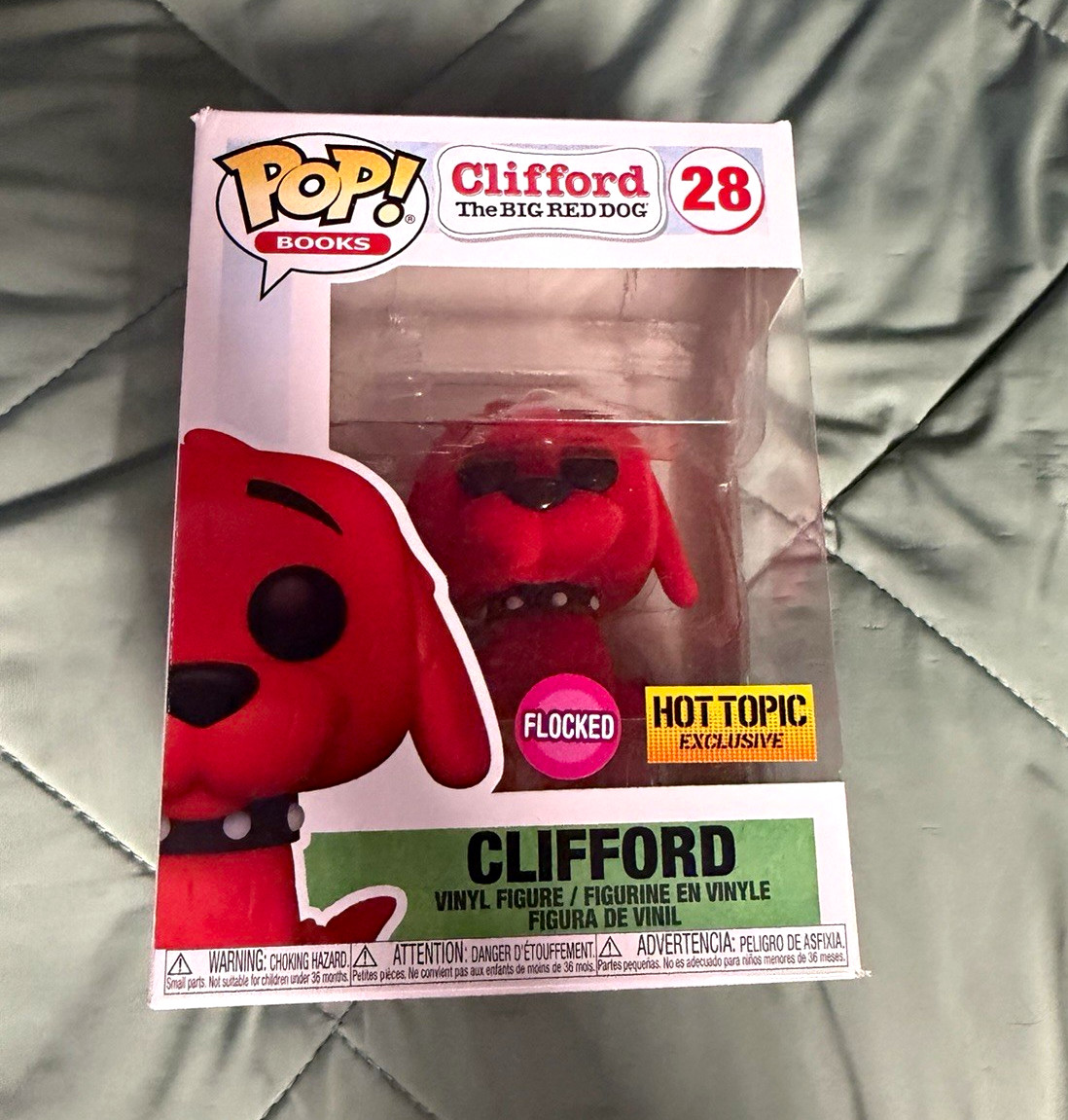 Funko Pop Books Clifford The Big Red Dog Clifford Flocked Hot Topic #28 Vinyl
