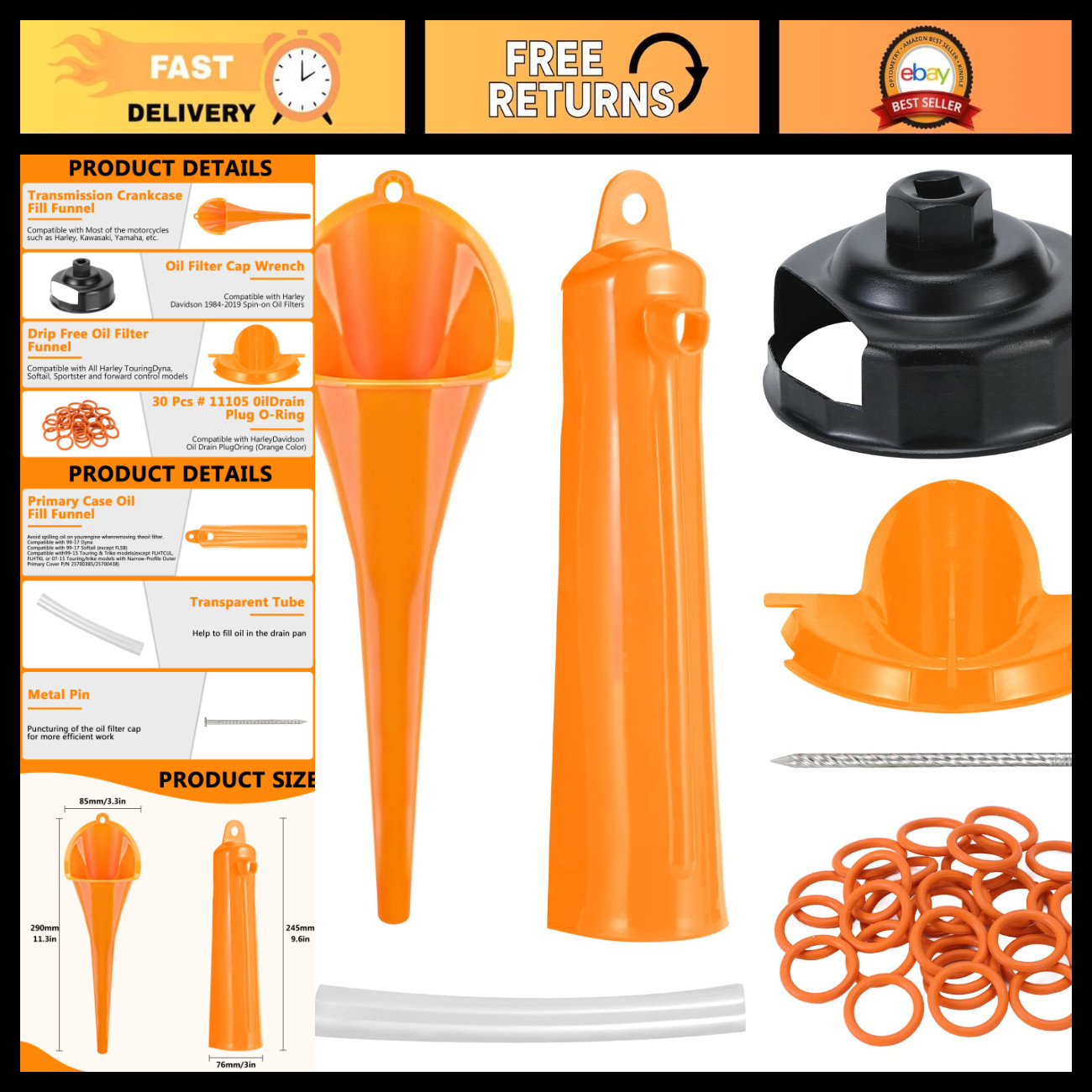 Complete Motorcycle Oil Change Kit for Harley - Essential Tools & Supplies