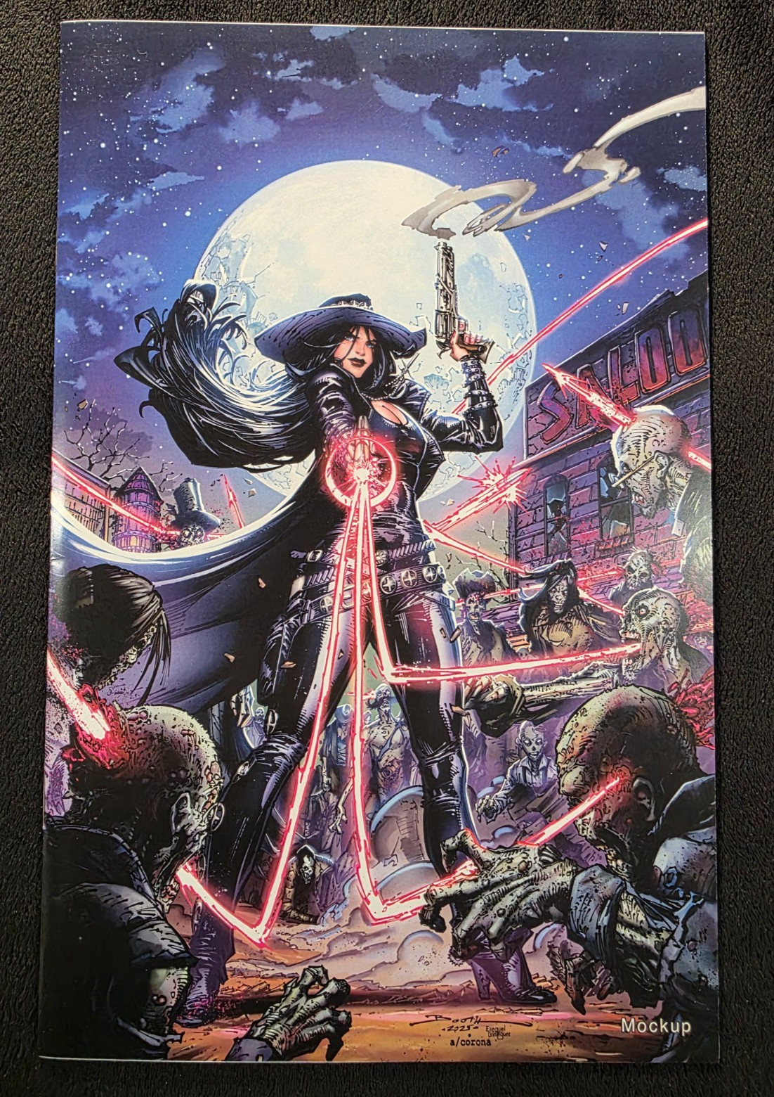 LADY GUNFIGHTER CONDEMNATION 1 VARIANT Brett Booth RARE Virgin Mock Up Coffin