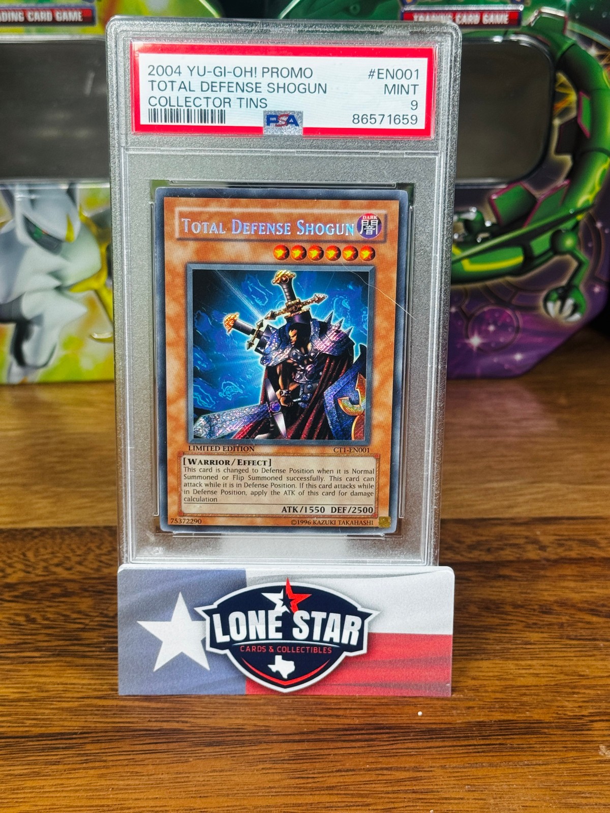 2004 Yu-Gi-Oh Collector Tins Total Defense Shogun Limited Edition #EN001 PSA 9