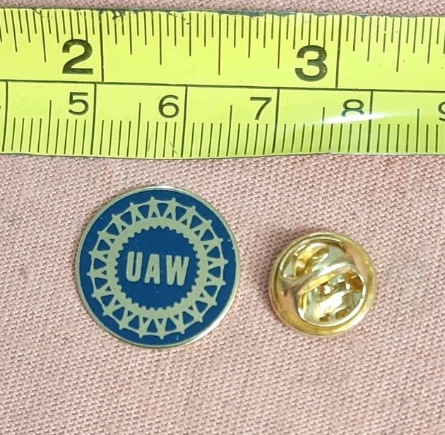 UAW United Auto Workers Trade Union Logo Jacket Lapel Pin