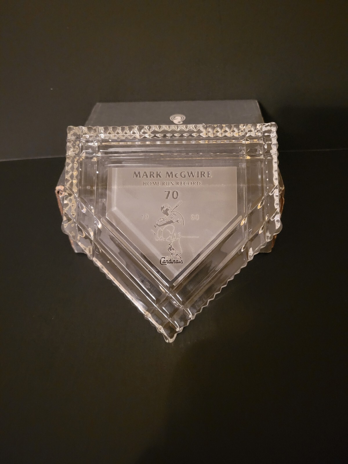 Waterford Cardinals Mark McGwire 70th Home Run Record Baseball Home Plate RARE 