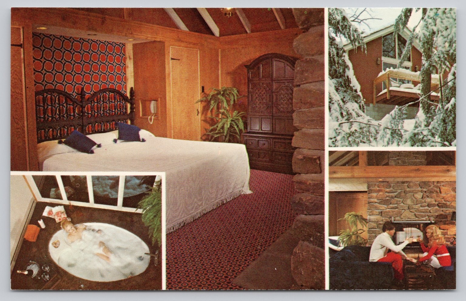 Vtg Strickland\'s Mountain Inn Mt. Pocono PA Postcard 1960s Multi-View Resort