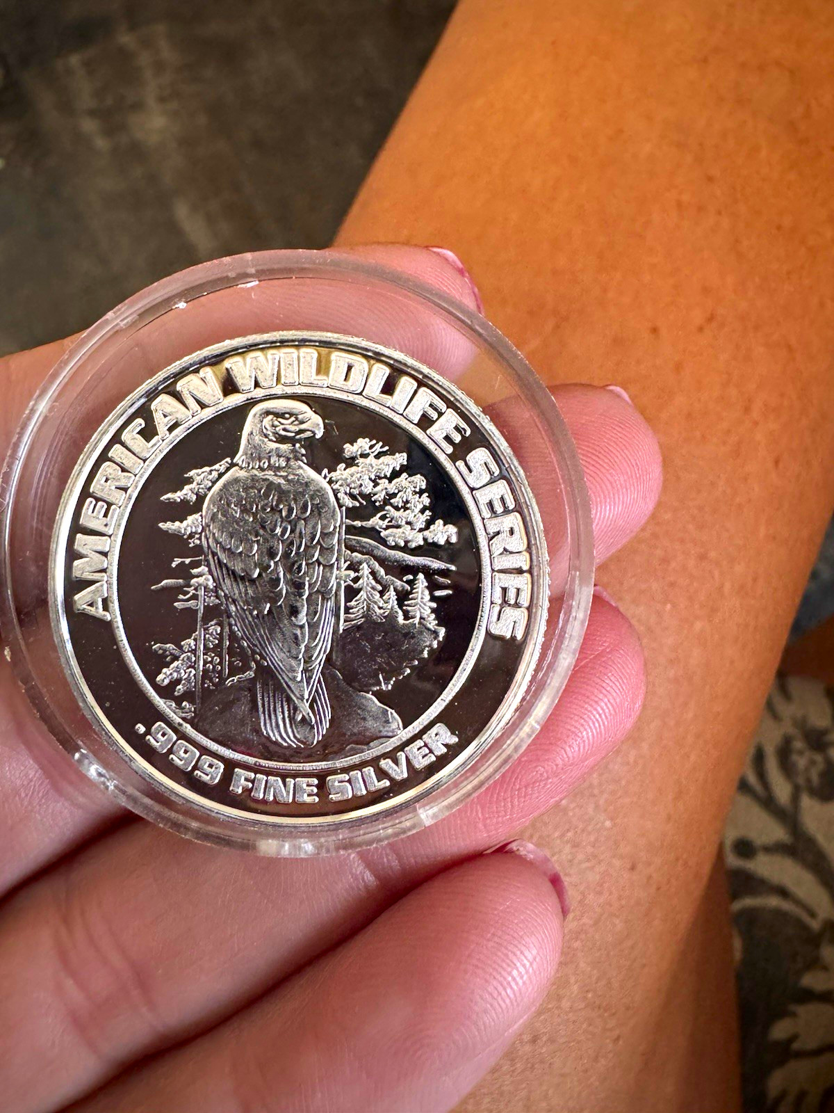 1993 American Wildlife Series .999 Fine Silver Foxwoods Casino Token