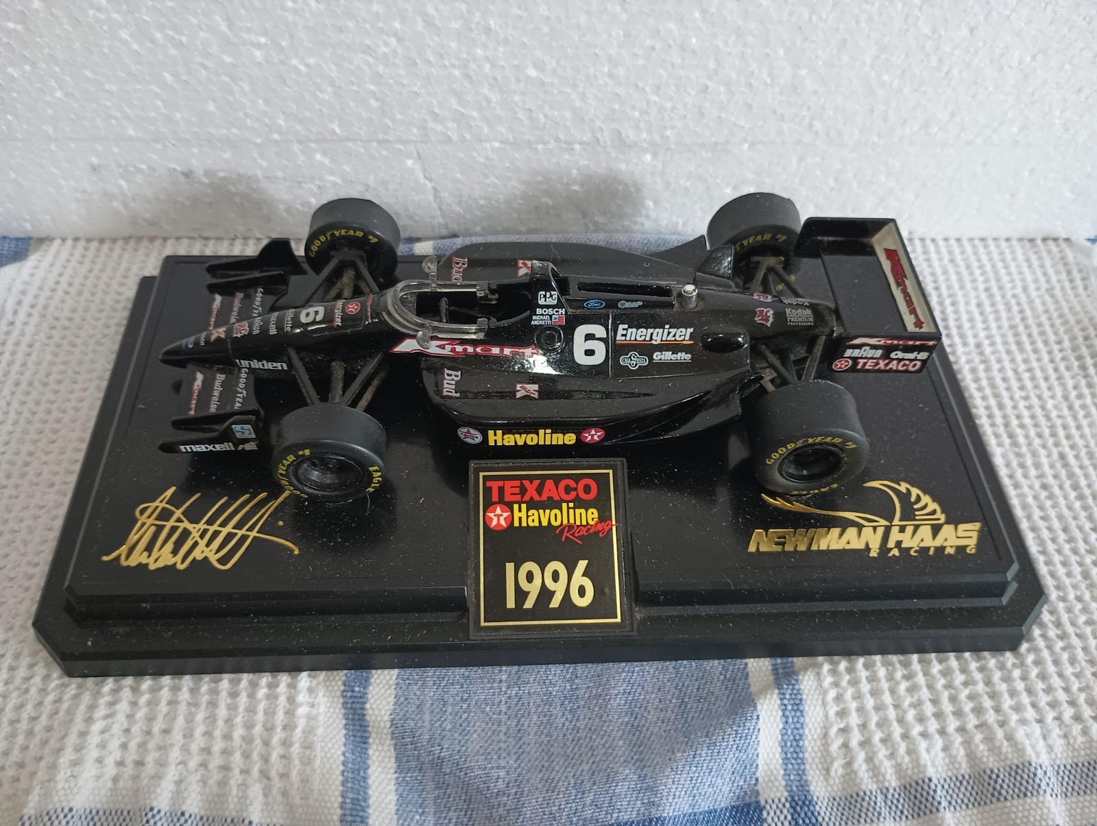 Coin Bank 1996 Texaco Havoline Newman Haas Racing (No Box. Has Platform.)
