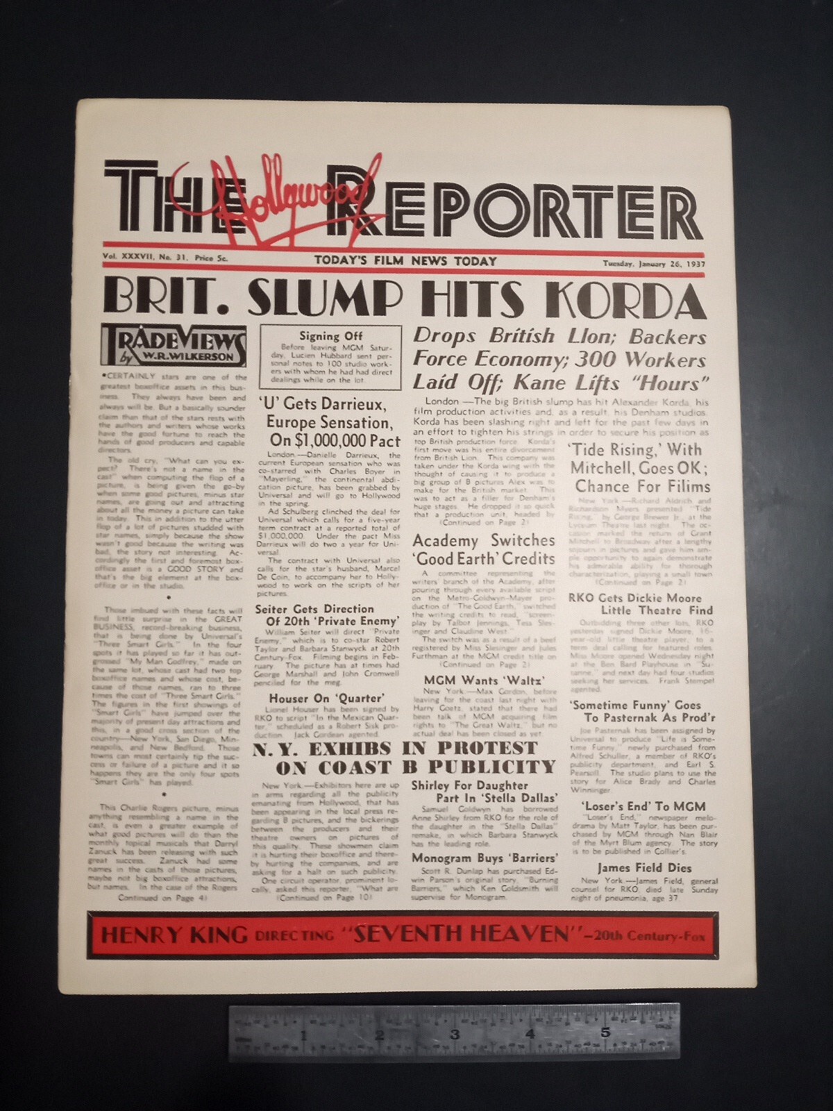 HReporter 1 26 1937 Alexander Korda British Lion Step Lively Geeves George Givot