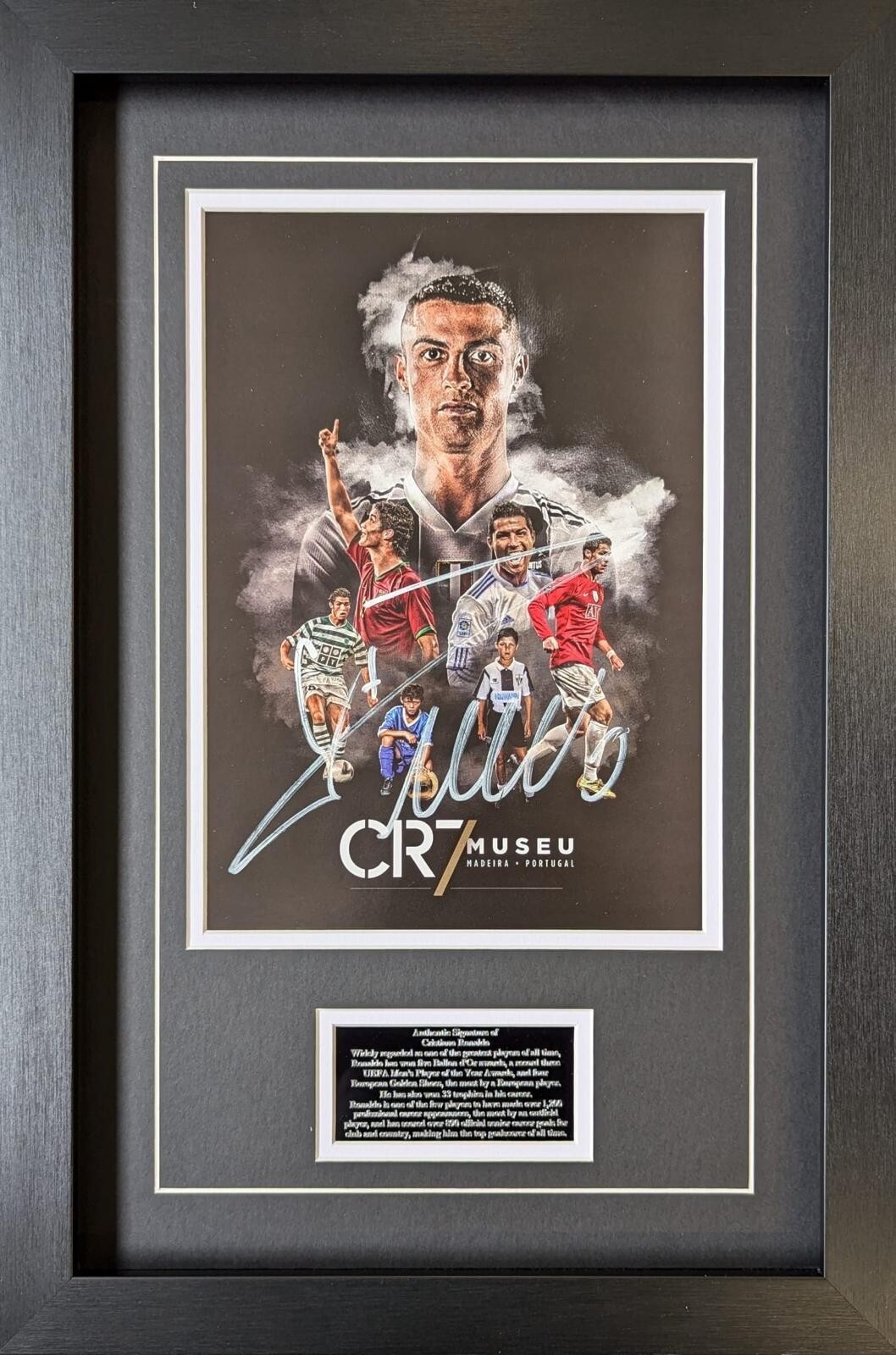 Cristiano Ronaldo Signed 12x8 Photo Framed AFTAL & Letter Certificate COA - LOA