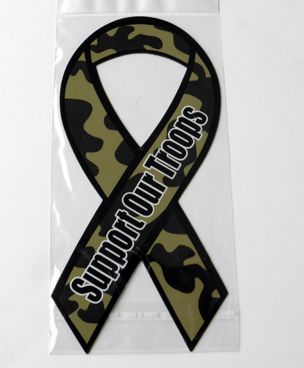 SUPPORT OUR TROOPS CAR OR FRIDGE MAGNET APPROX 8 INCHES