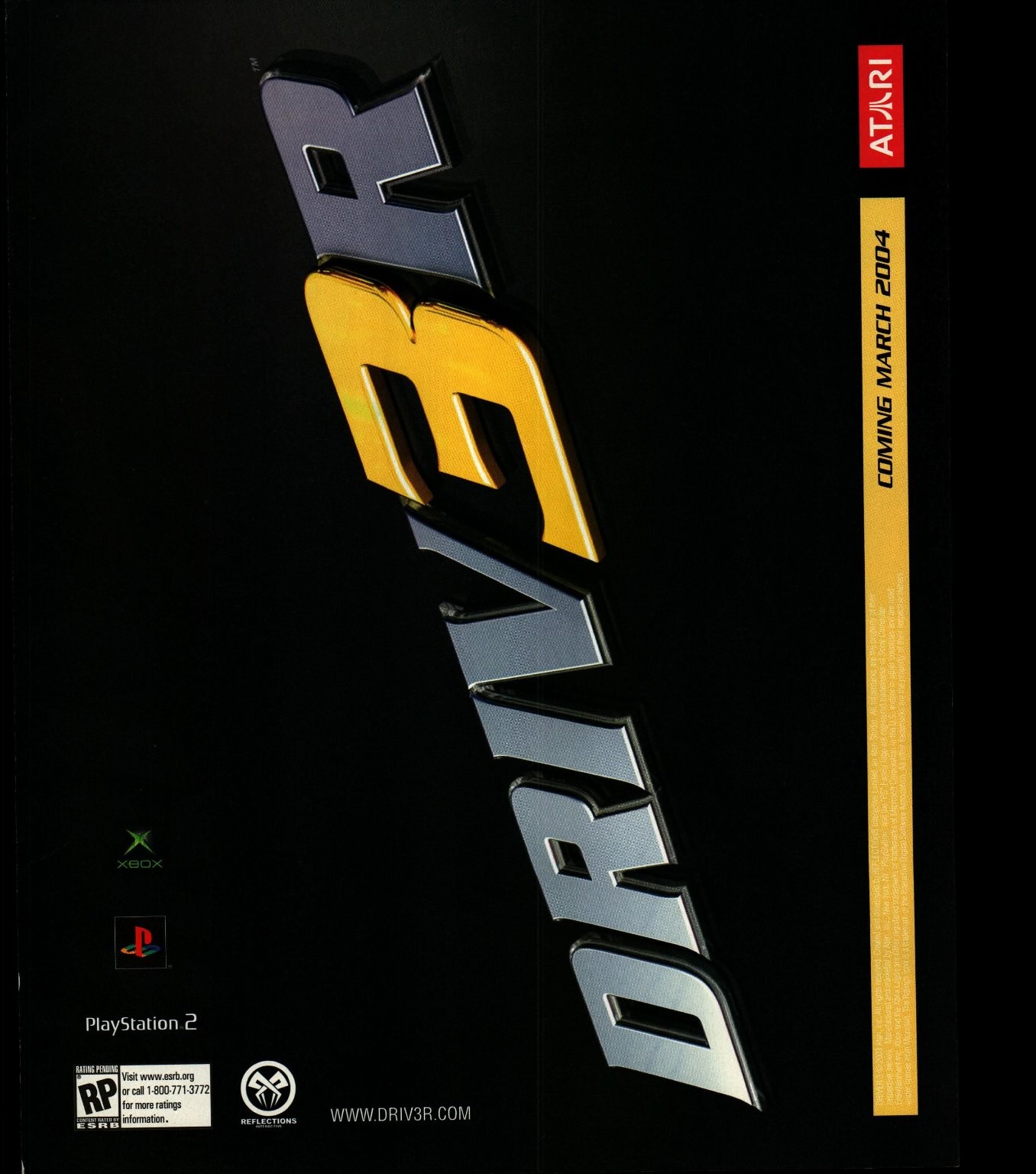 Driv3r Driver Video Game Ad Vintage Full Page Xbox PS2 Atari 2004