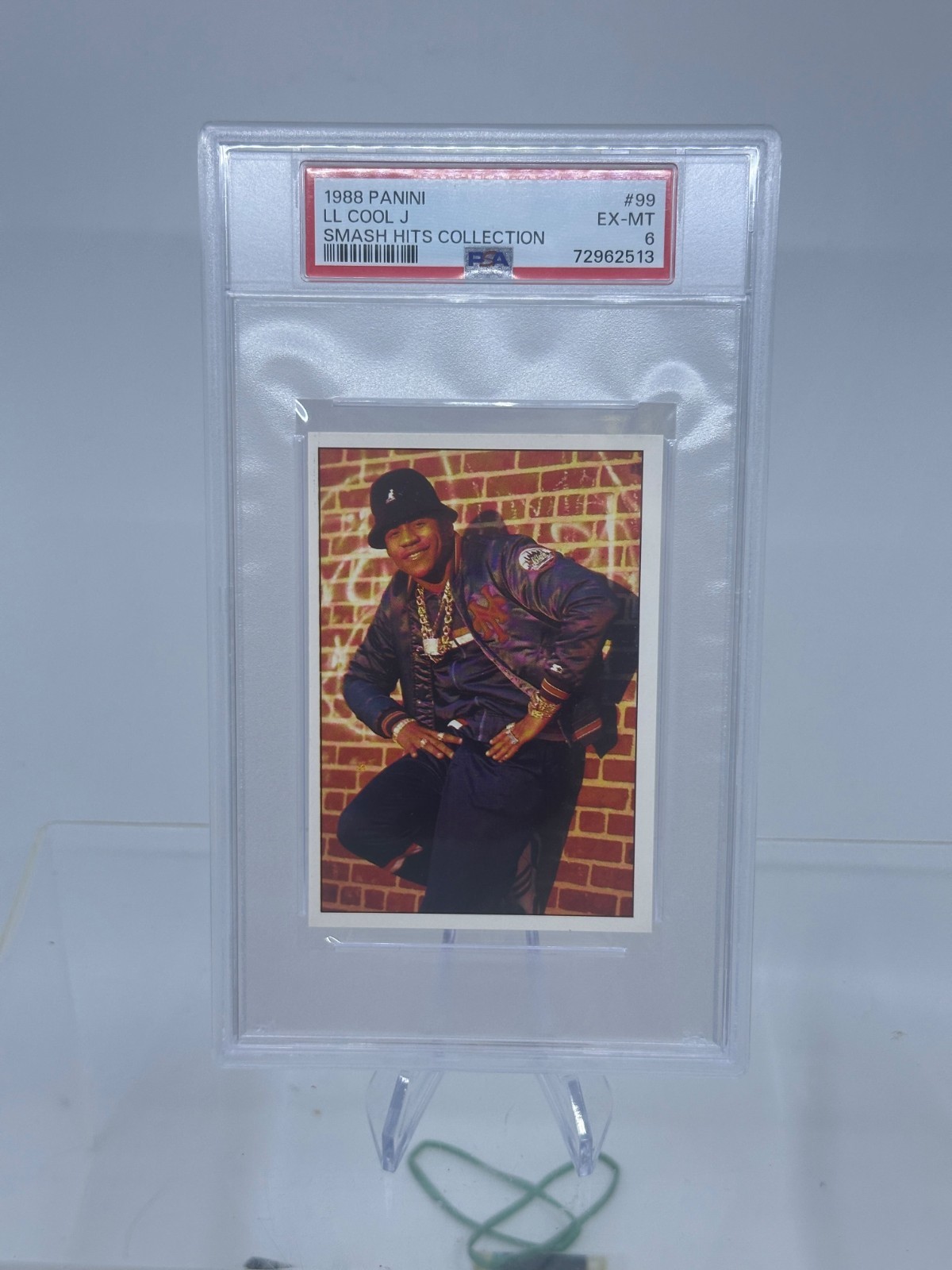 1988 Panini Smash Hits LL Cool J #99 PSA 6 Rookie Sticker Hip Hop Rap Card Rare