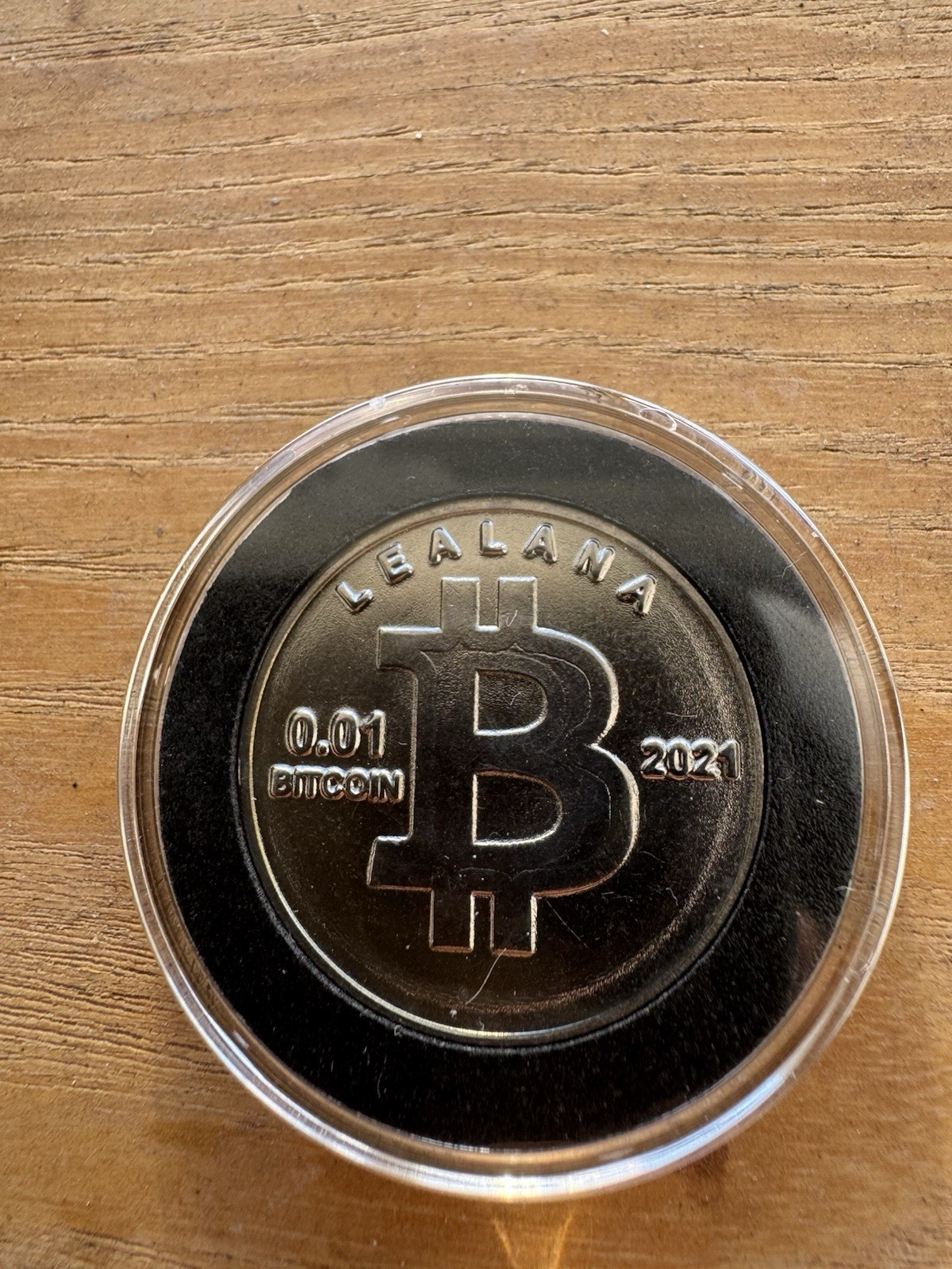 2021 Lealana 0.01 Bitcoin Physical Crypto Coin Unfunded Holographic #197 BTC
