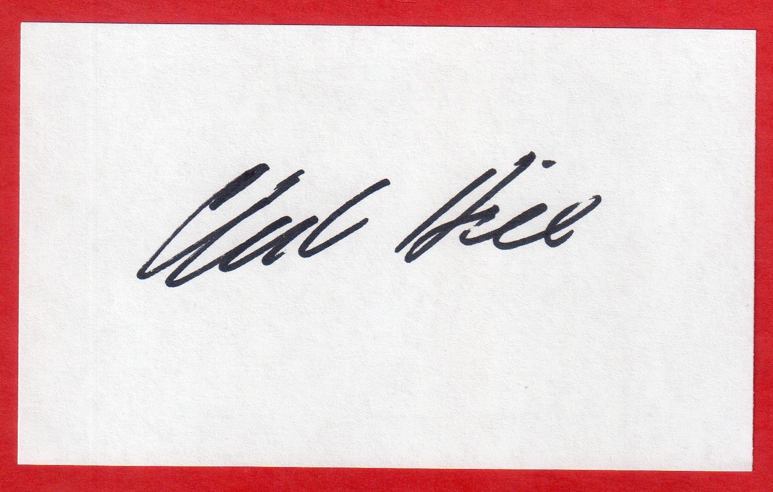 CLINT HILL Signed 3x5 Index Card - John F Kennedy Secret Service Agent Autograph
