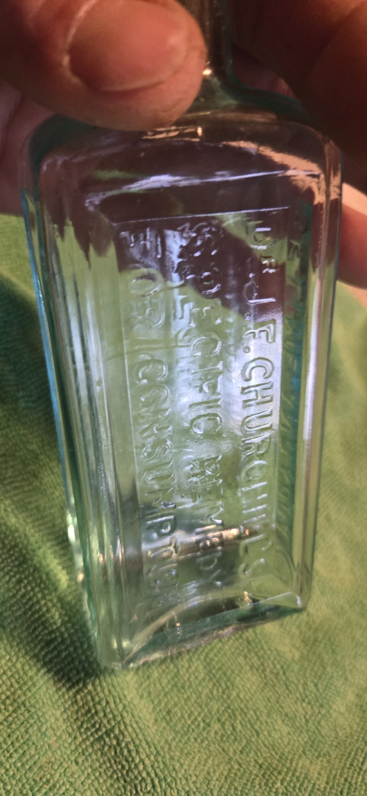 Dr. J F Churchill\'s Specific Remedy for Consumption Bottle J Winchester NY Med