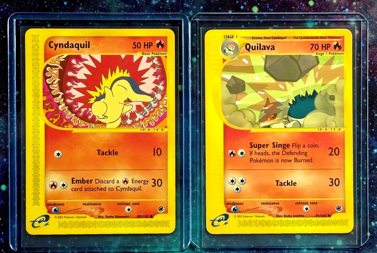 2002 Pokemon Expedition QUILAVA & CYNDAQUIL set | E-Readers, NM