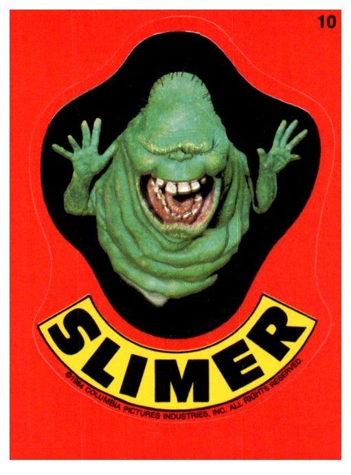 Ghostbusters Slimer Sticker 10 1984 Vintage Movie Trading Card Collectible