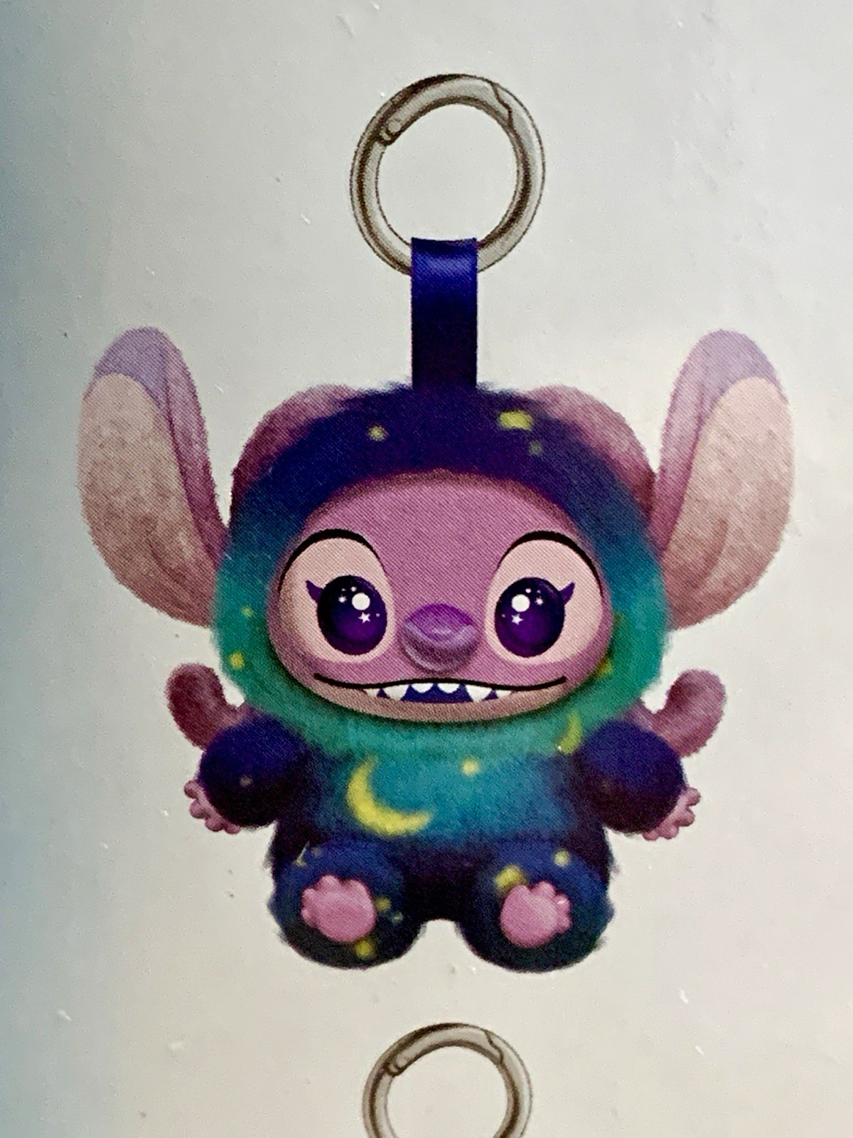 Happy Haul Lilo and Stitch Sleepy Stars Pink Angel Vinyl Plush Keychain NEW