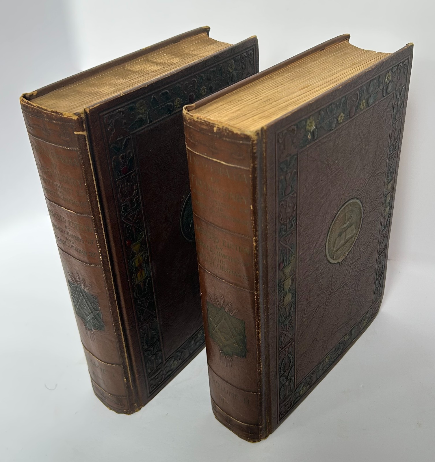 1921 Mackey Encyclopedia of Freemasonry 2 Vol Set Masonic Illustrated Antique