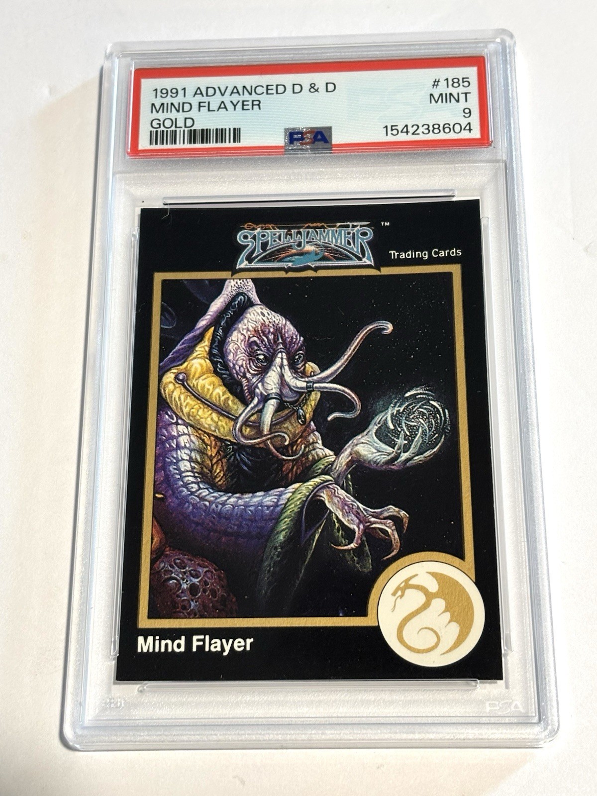 1991 Spelljammer Mind Flayer Gold #185 PSA 9 AD&D TSR Dungeons & Dragons Rare