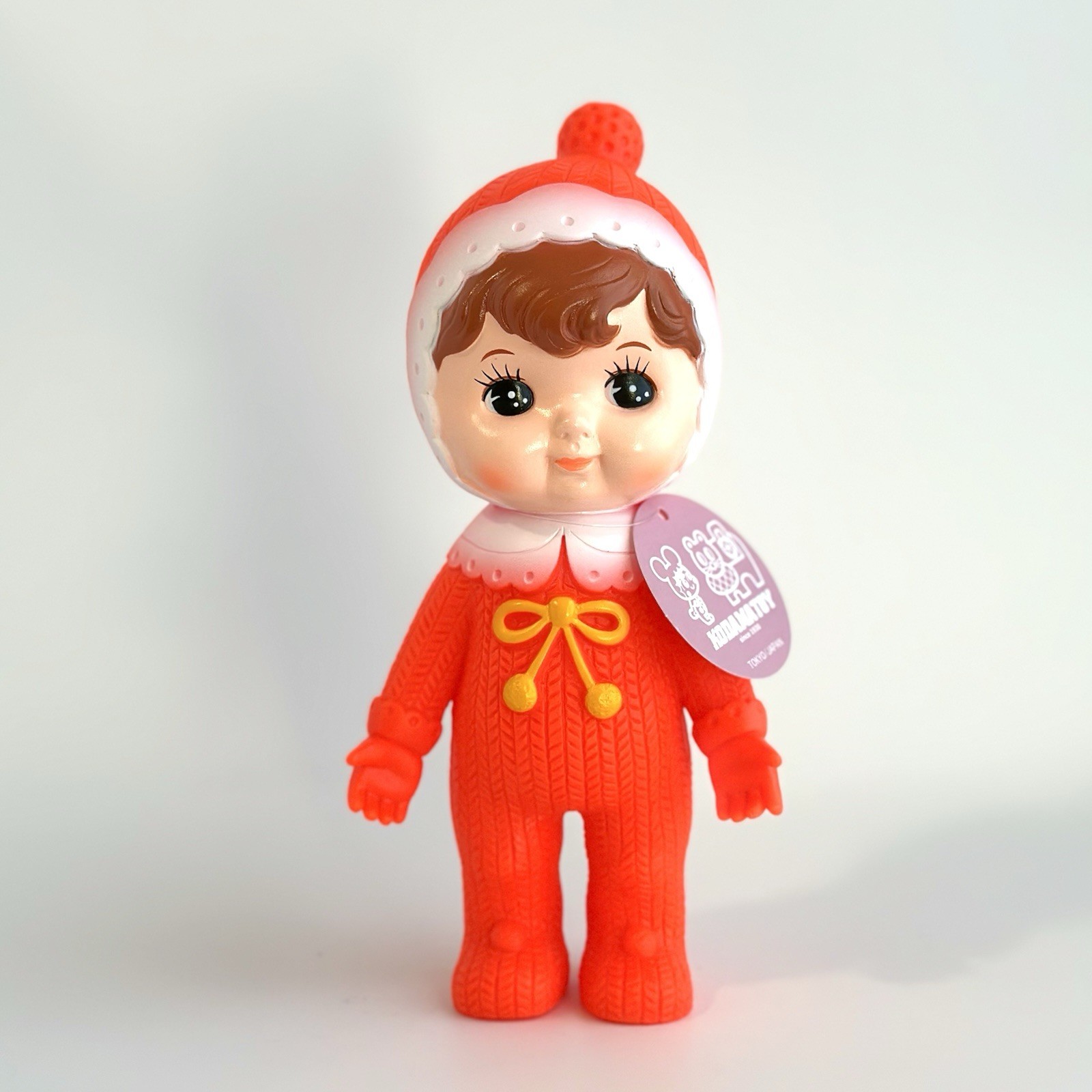 Kodama Sangyo Toy Charmy-Chan Doll Vintage Japanese Doll 8.5 In Orange