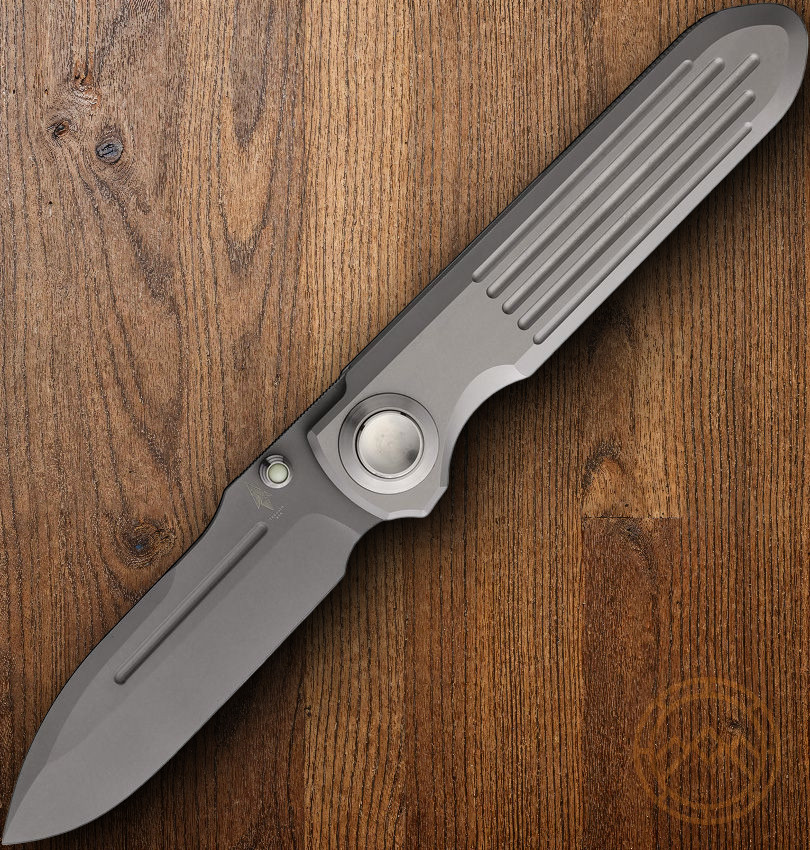 Terrain 365 Folding Knife 3½ Terravantium Dendritic Cobalt Blade Titanium Handle