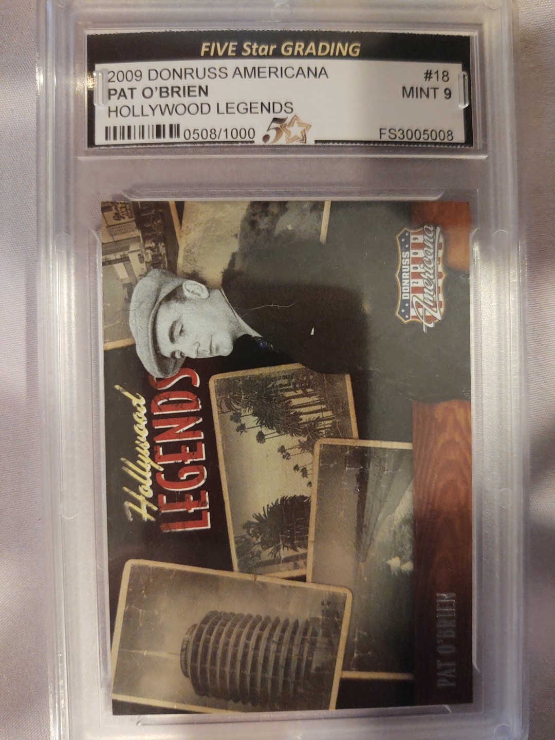Pat O\'Brien Hollywood Legends 2009 Donruss Americana Card
