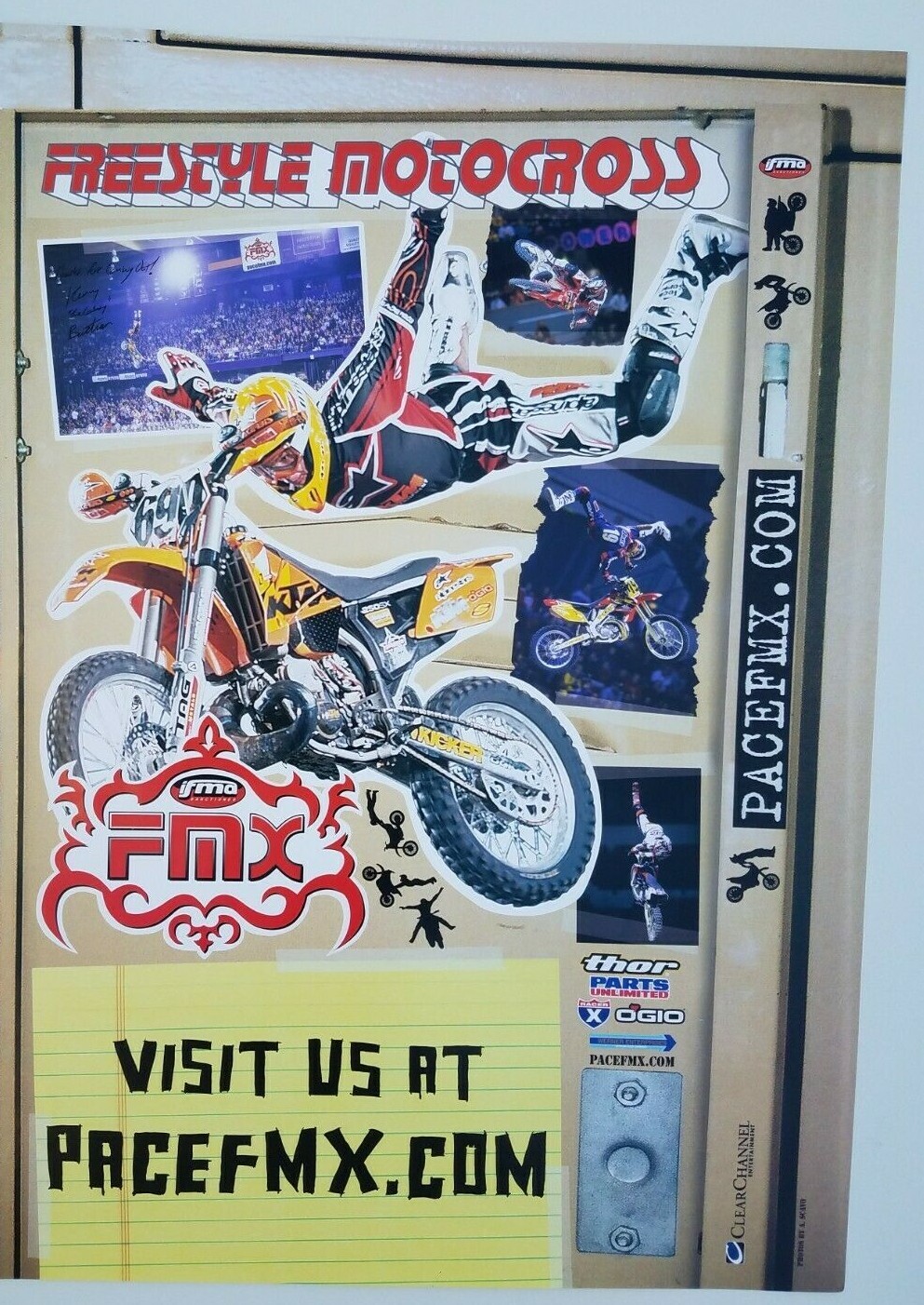 Vintage Poster Freestyle KTM 250SX Motocross Supercross Pace FMX