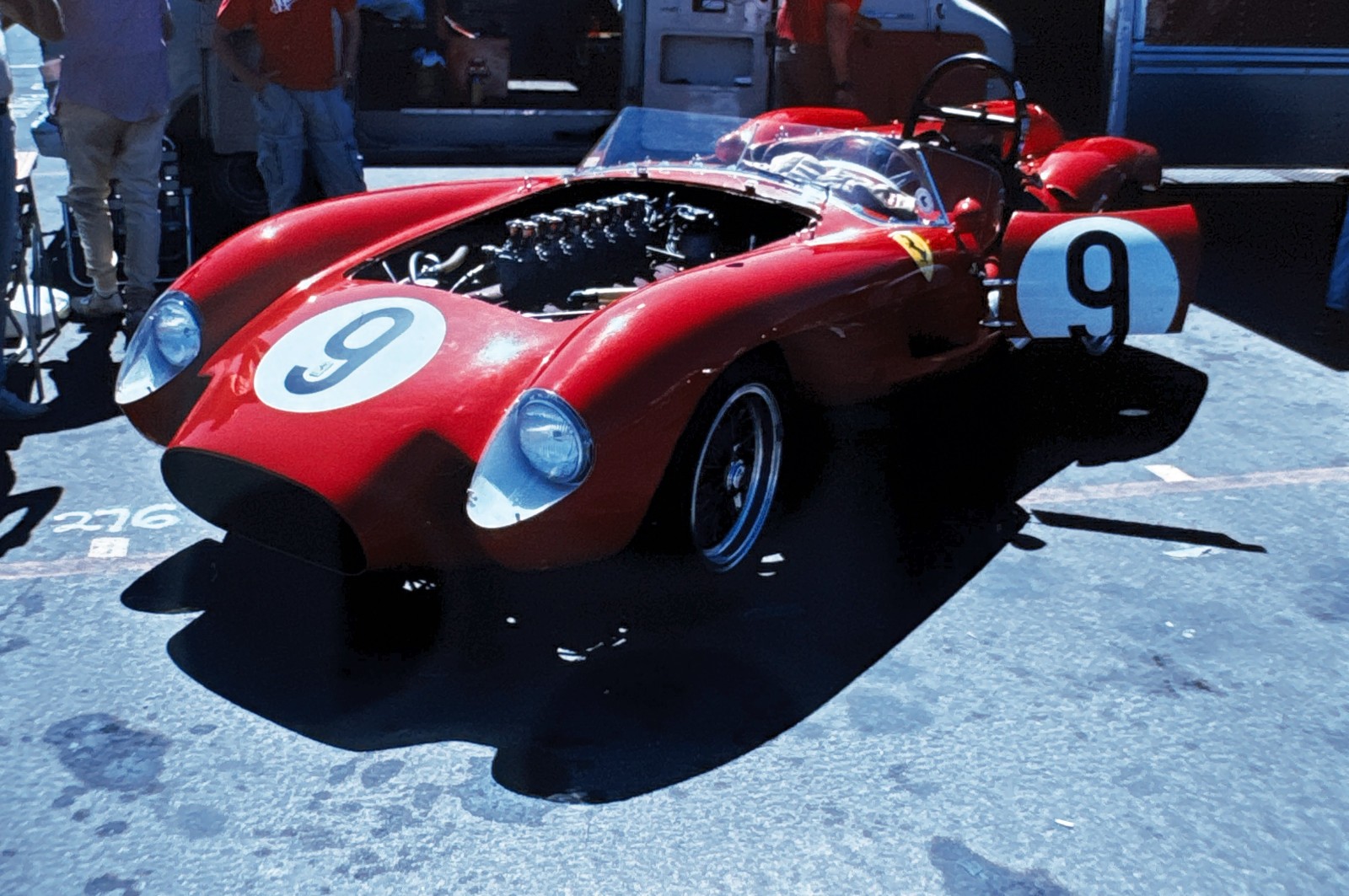 Vintage Ferrari 250 Testarossa Racing Car 35mm Slide Photo Kodak Kodachrome
