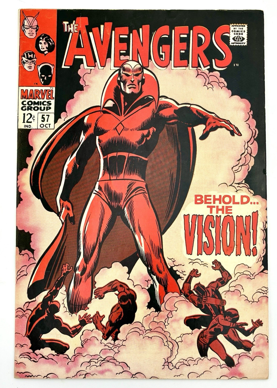 Avengers #57 1968 8.0 VF 1st Print 🔑 1st Vision